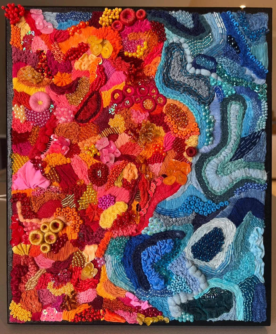 Lilly Rawlins, Perspective, 2025, Embroidery, 30x25cm.