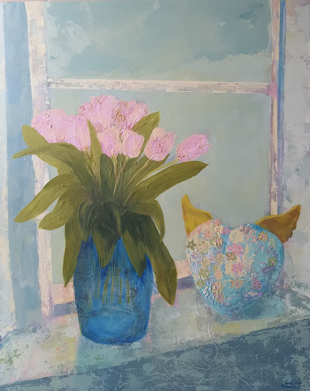 Tulips & Winged Moneybox by Josephine Marchese