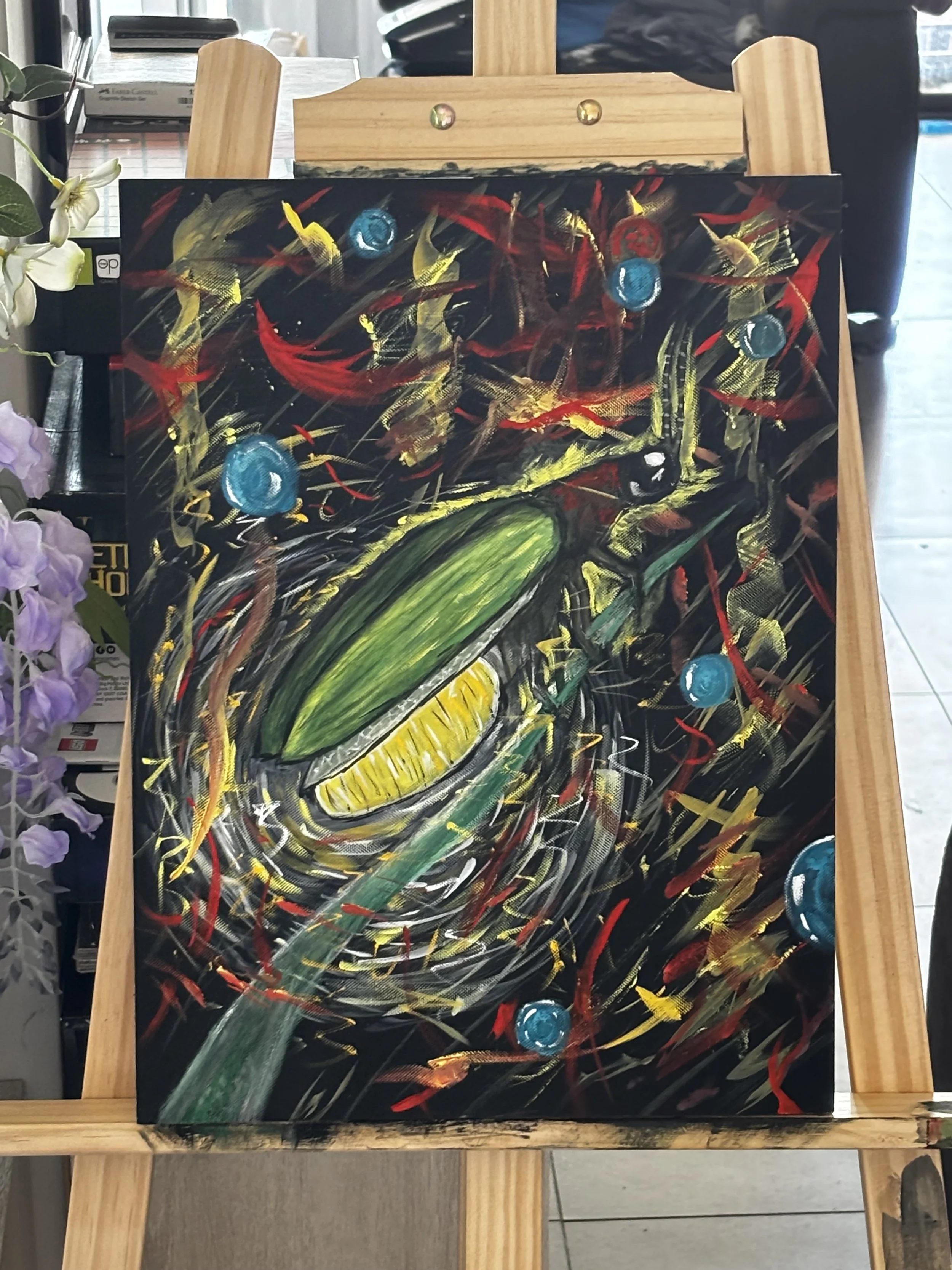 Lewis Wellington, A Glow in the Chaos, 2026, gouache
