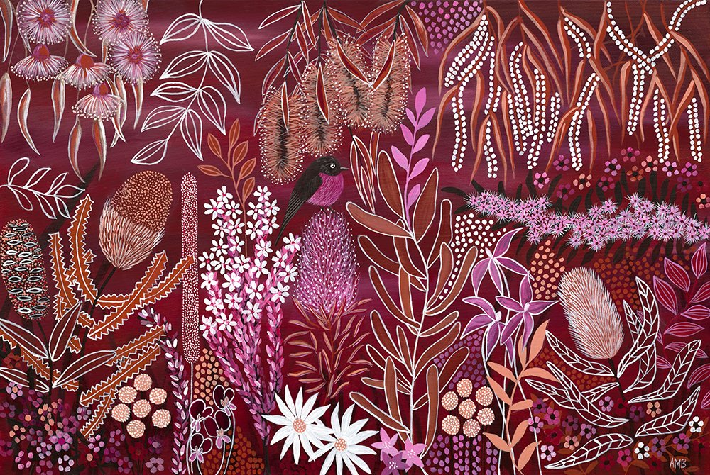 Anne-Marie Bloor, Bubblegum, 2025, acrylic.