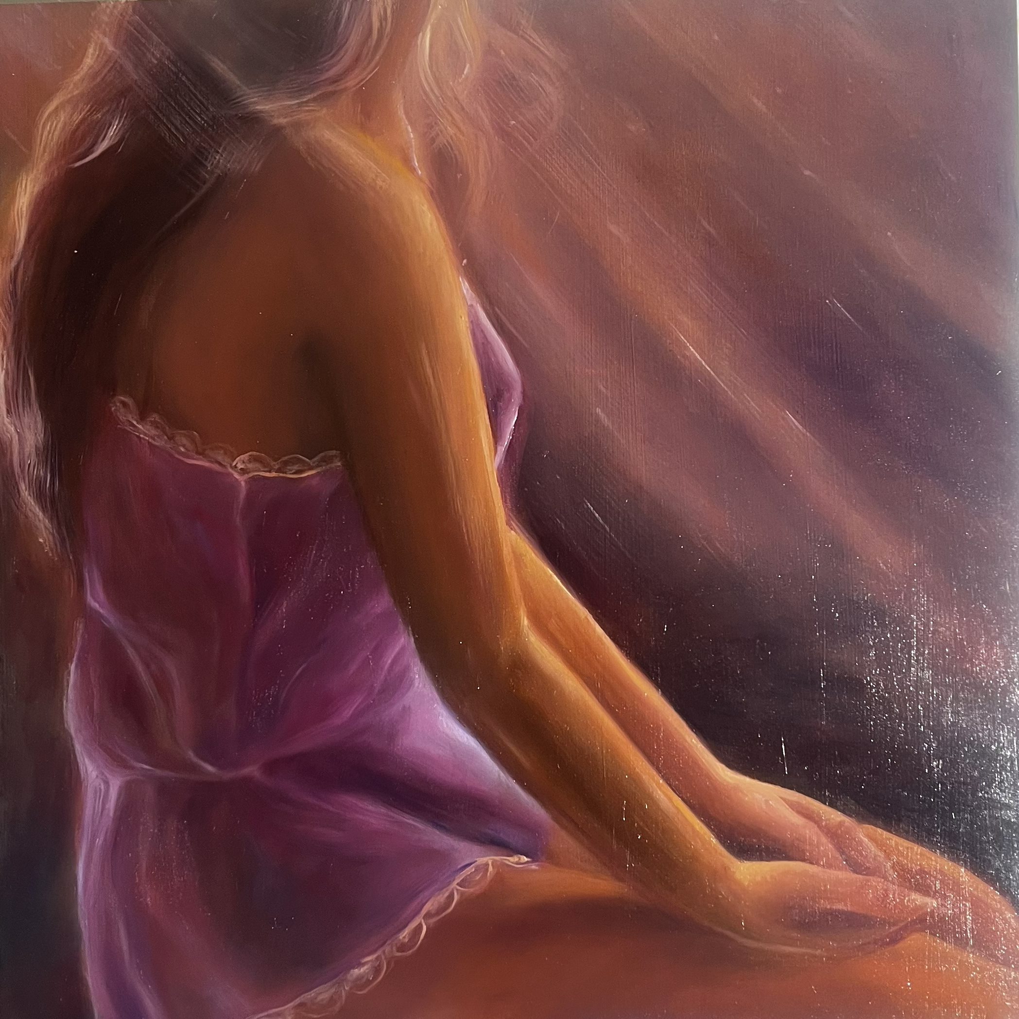 Feels Like Summer Rain,
Oil Paint on Wood,
H 40cm x W 40cm