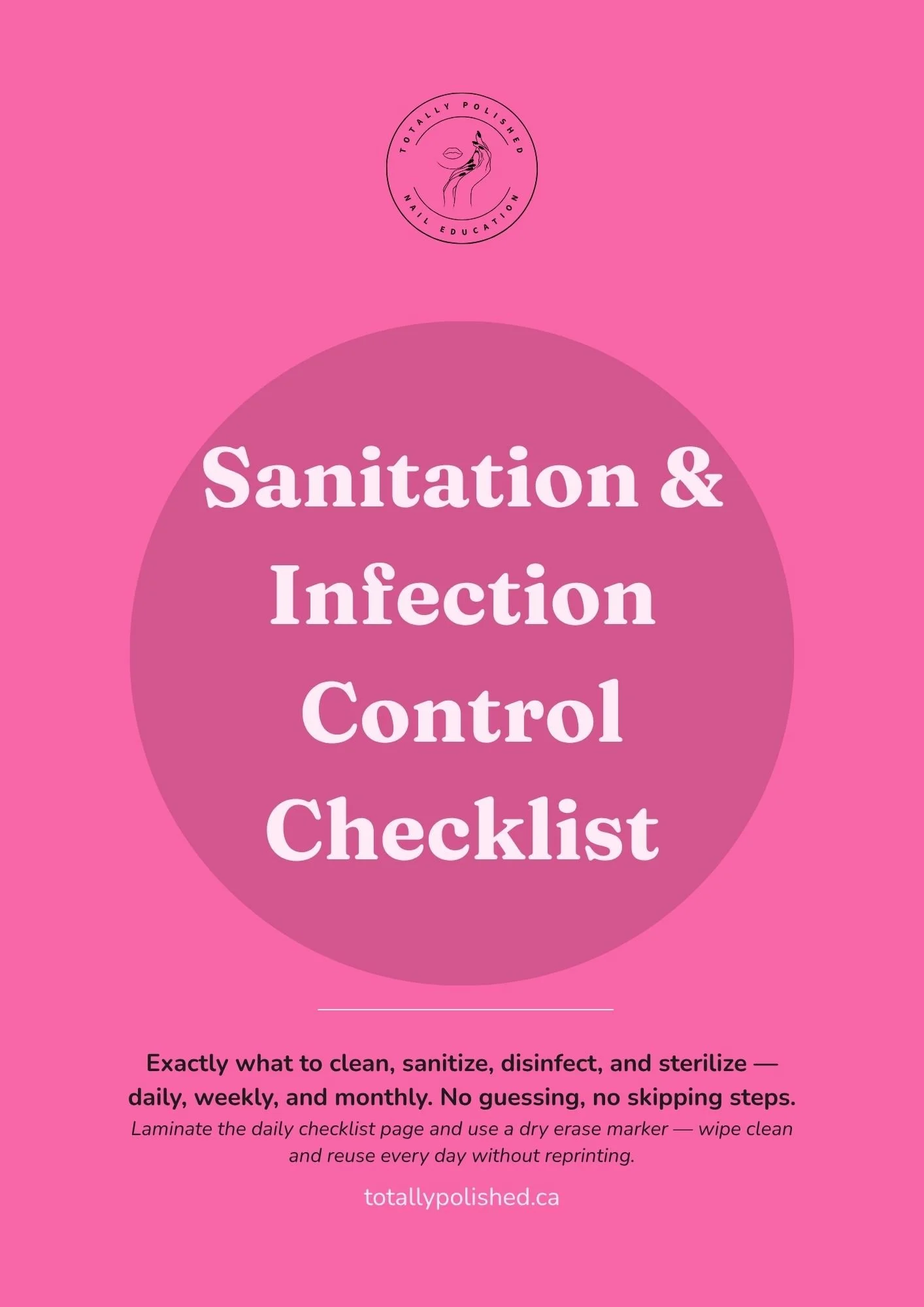 Sanitation & Infection Control Essentials Checklist