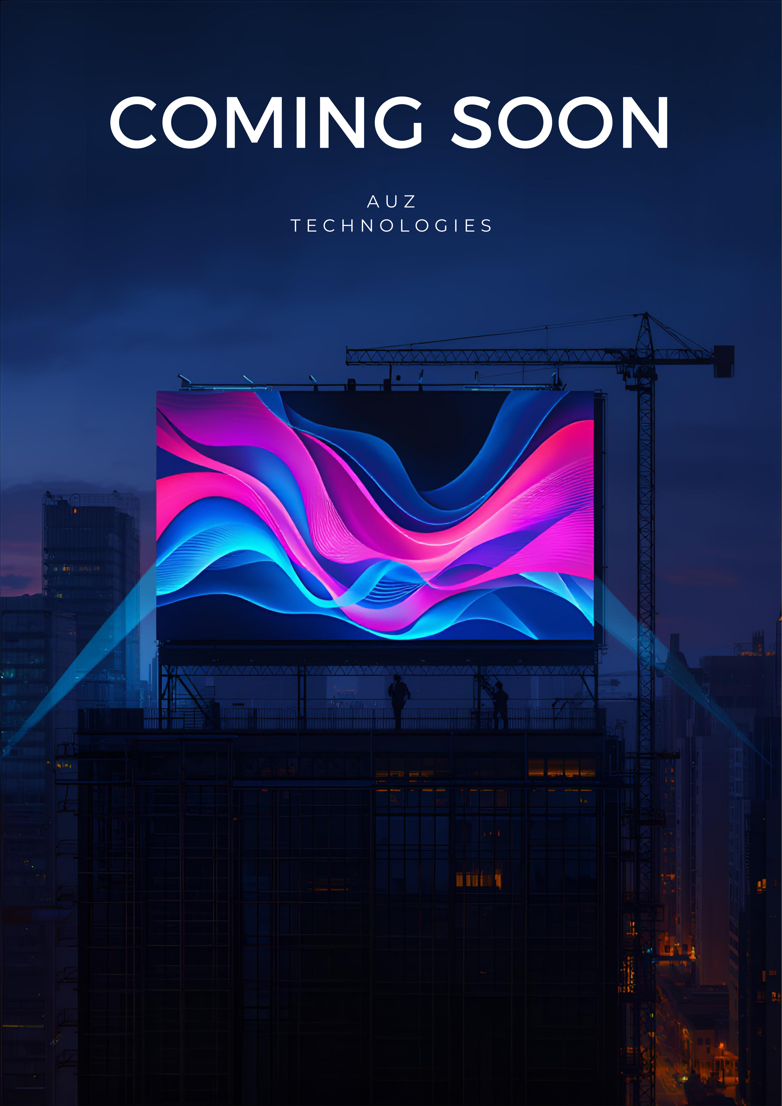 Twilight Rooftop with LED Billboard and Technicians.png