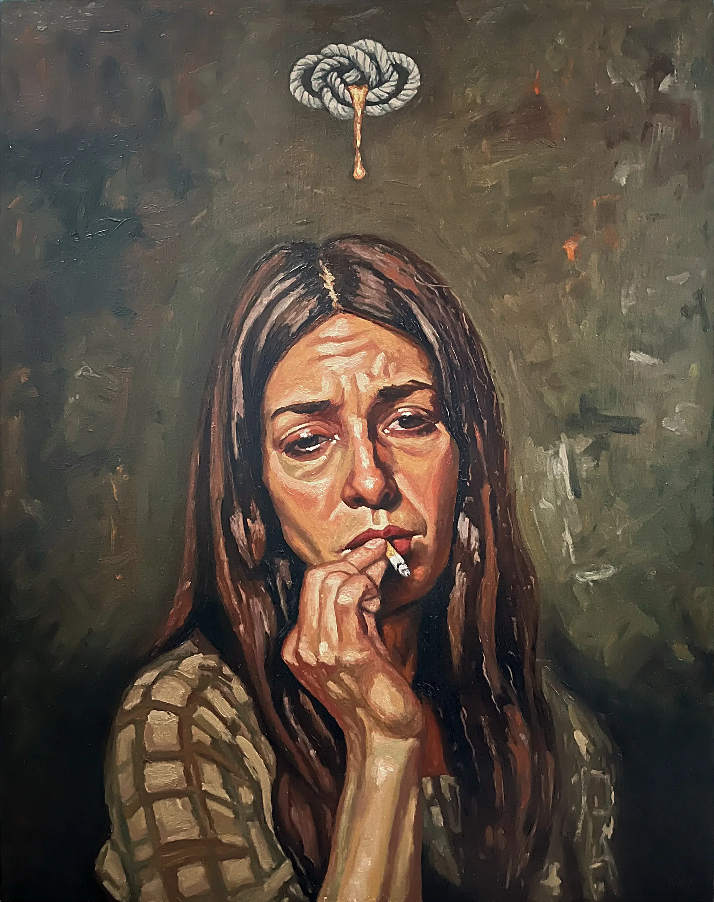 The Dilemma, 2025, Oil on linen, 30x24 in