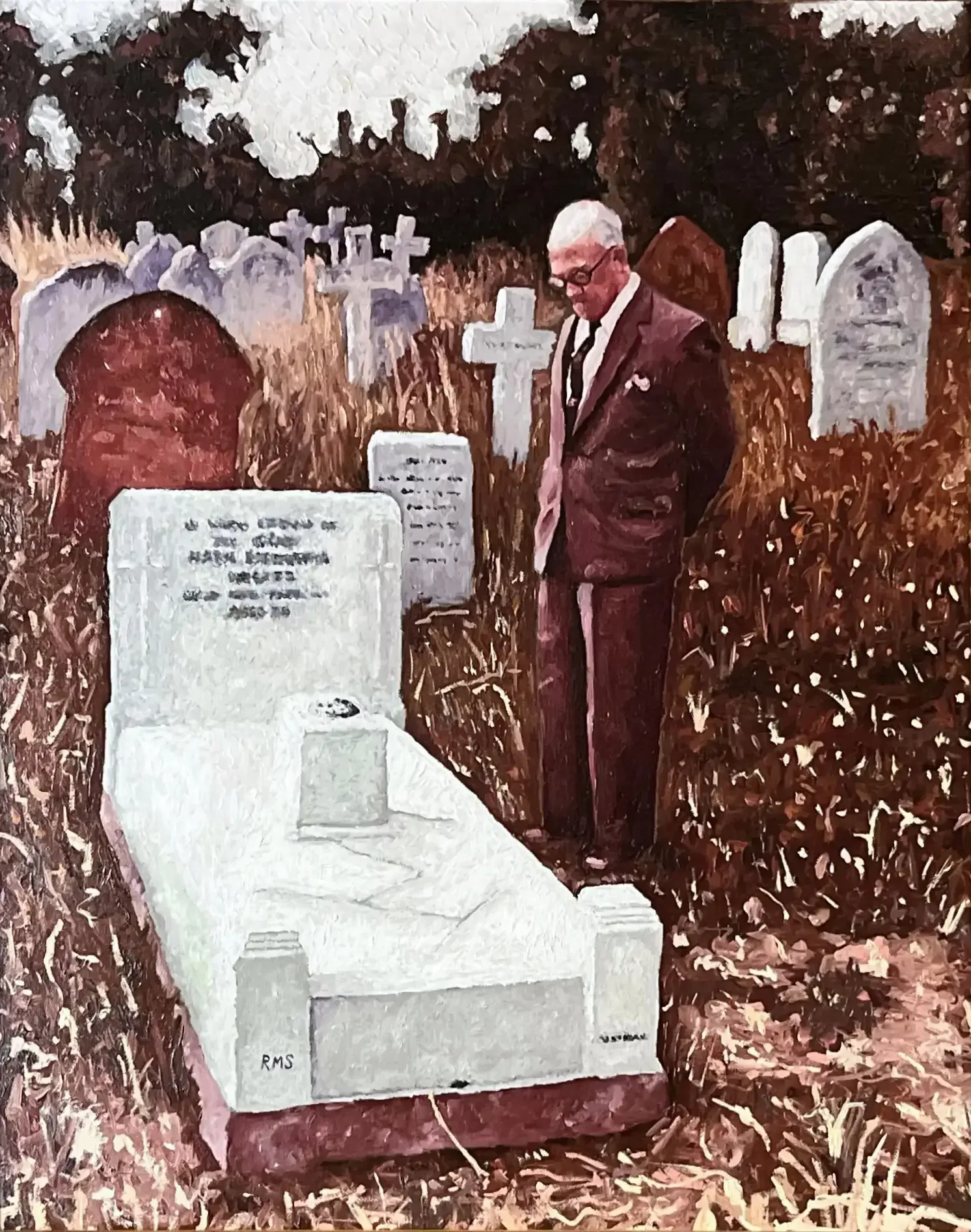 A Most Improper Grief, 2021, Oil on canvas board, 20 x 16 in.