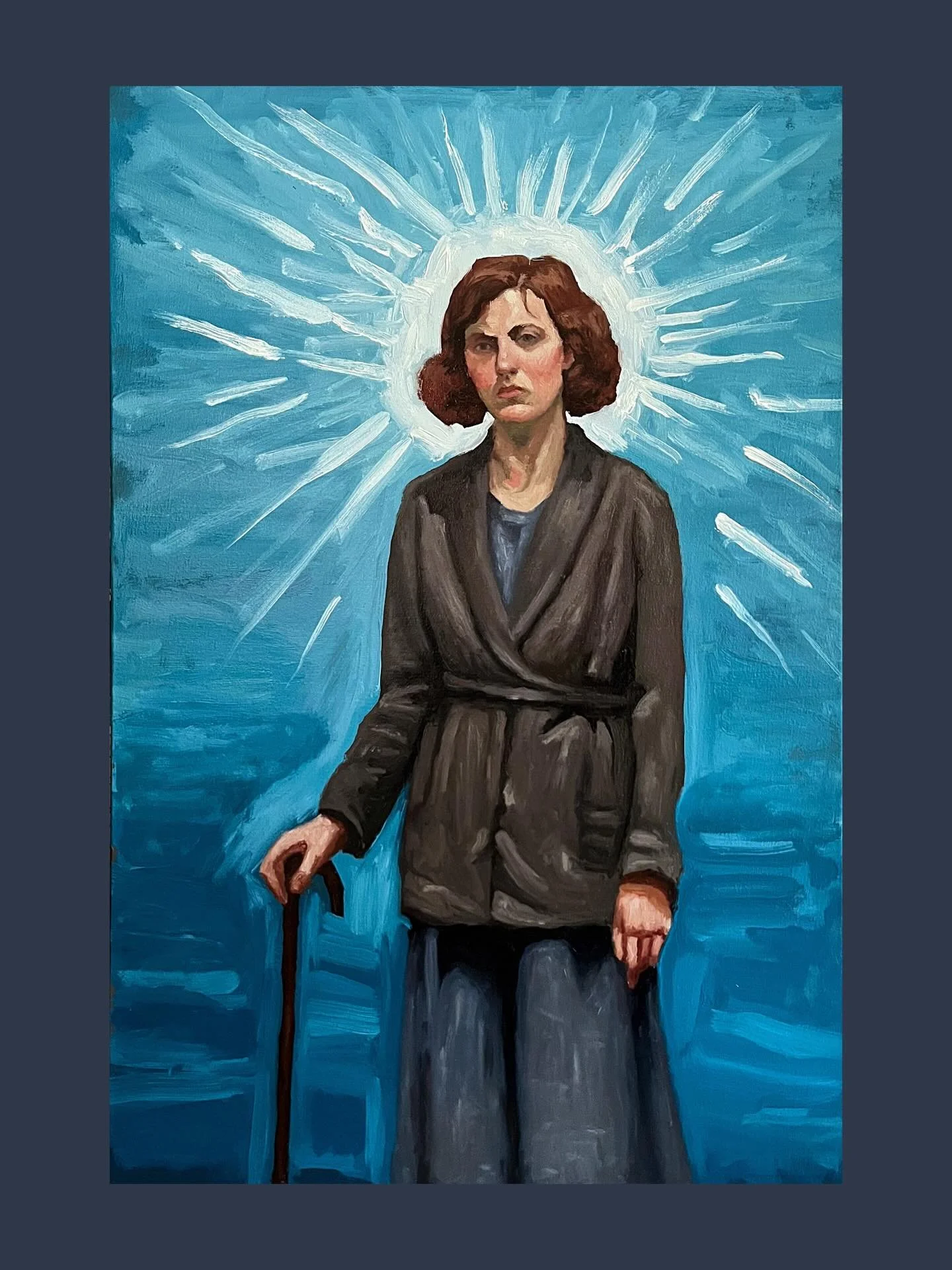 Alone, I continue
2026, oil on linen, 36x24 in

#phillyartist #oilpainting #bluepainting #figurativepainting #saint