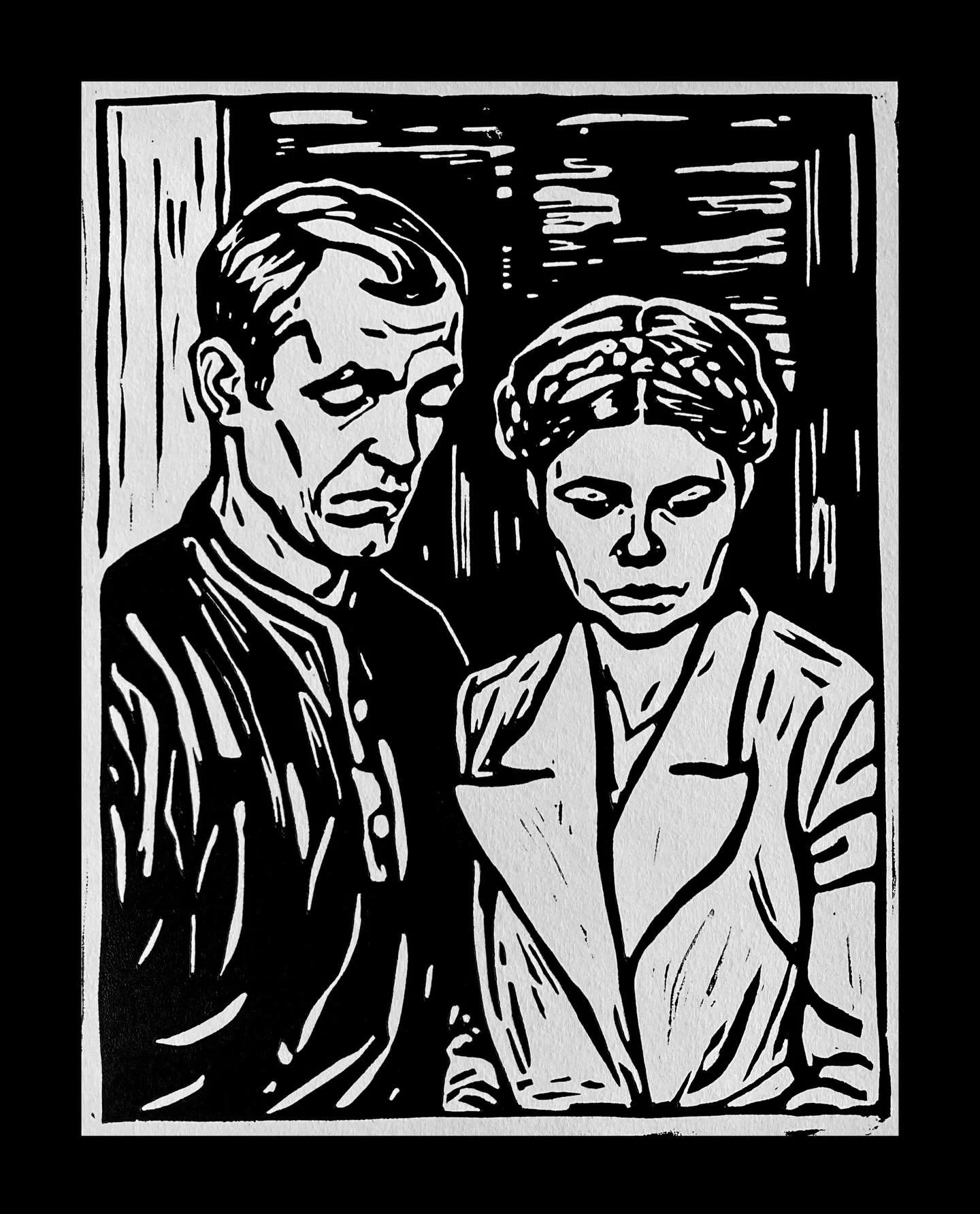 The Mourners, 2025

#philadelphiaartist #linocut #grief