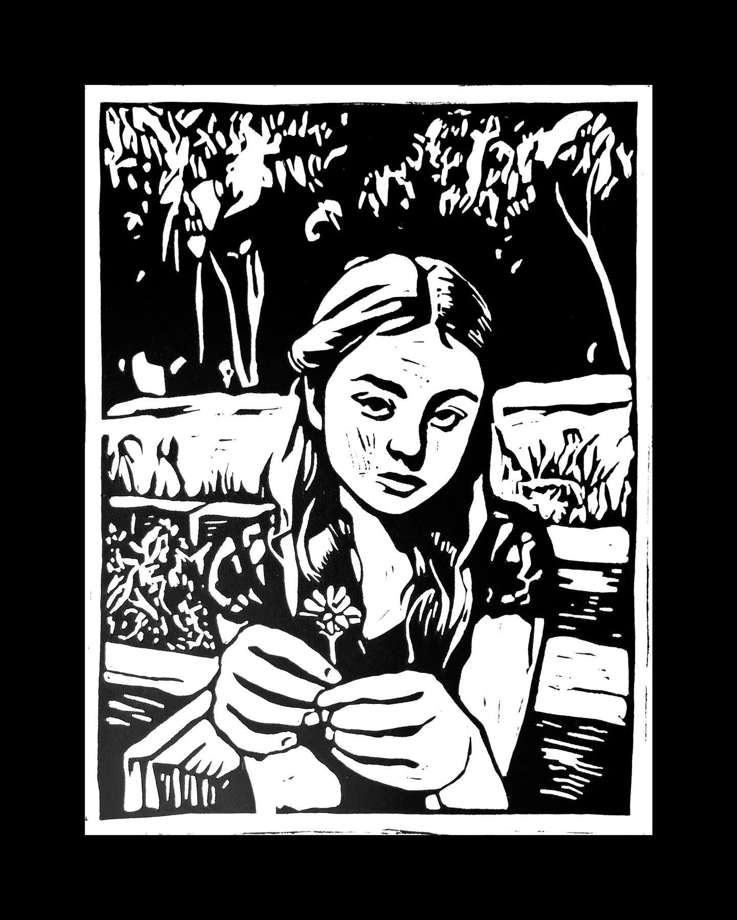 Flor, 2026, Linocut on paper