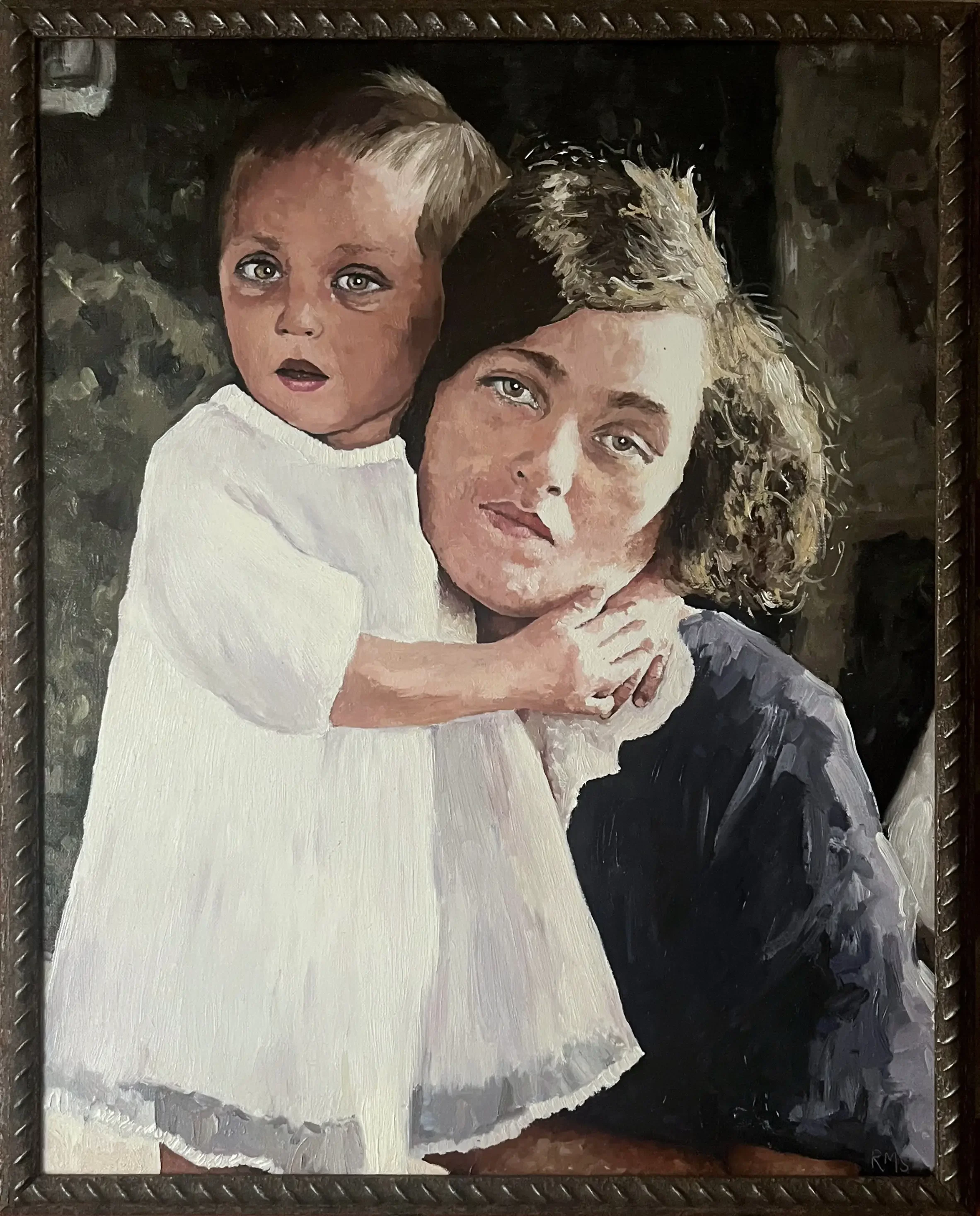 Protected, 2022, Oil on canvas panel, 21x17 In.