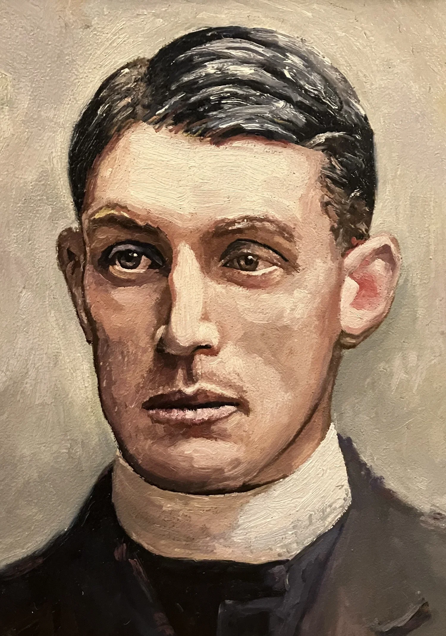 Priest, 2022, Oil on linen, 16×12 in.