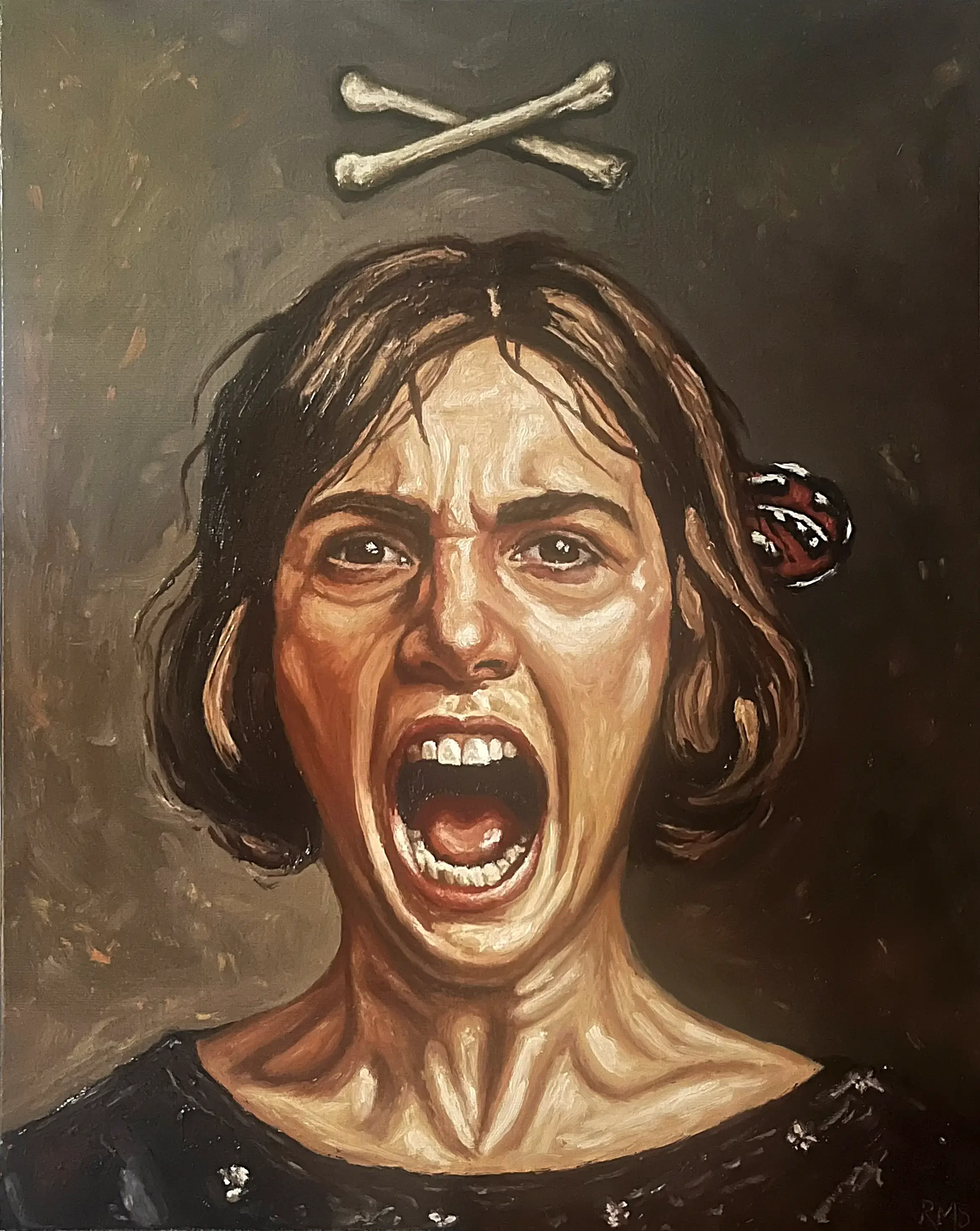 Caterwaul, 2025, Oil on linen, 20x16 in