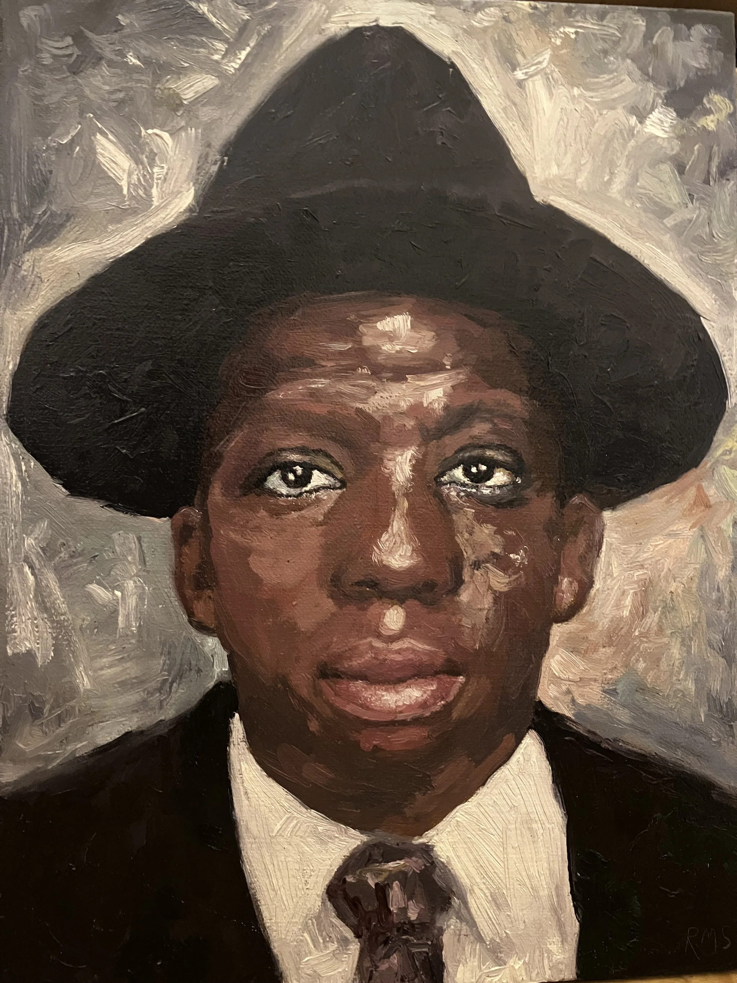 Fedora, 2022, Oil on linen, 16×12 in.