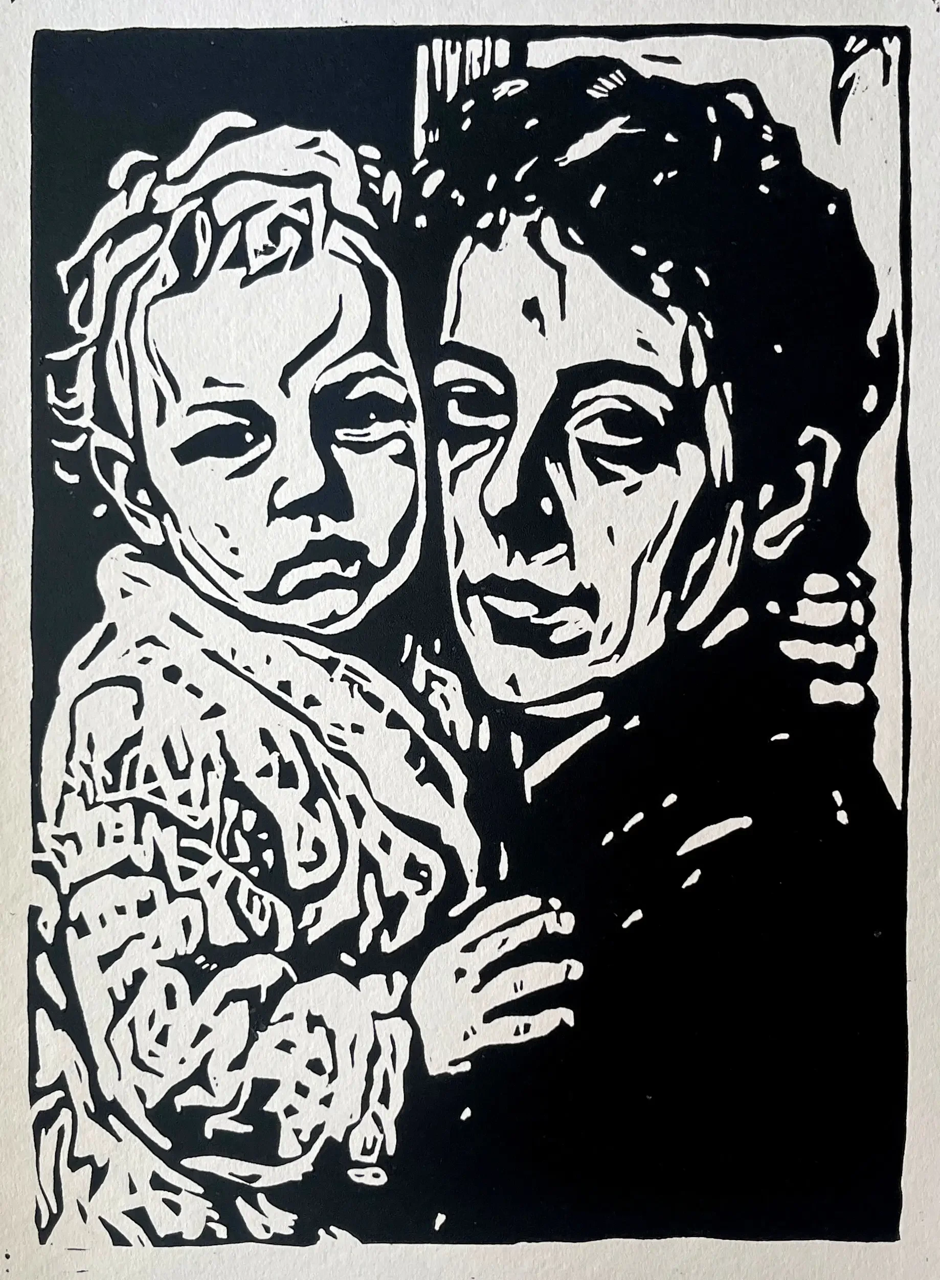 A Special Providence, 2026, Linocut on paper, 18x12 in.