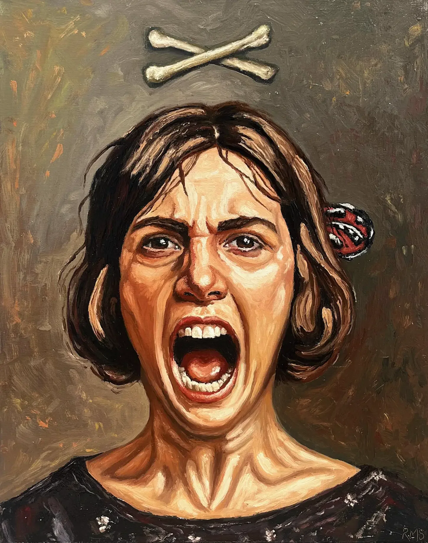 Caterwaul, 2025, Oil on linen, 20x16 in