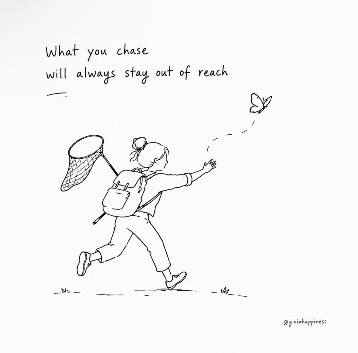 A visual story about letting life unfold instead of chasing what cannot be caught.