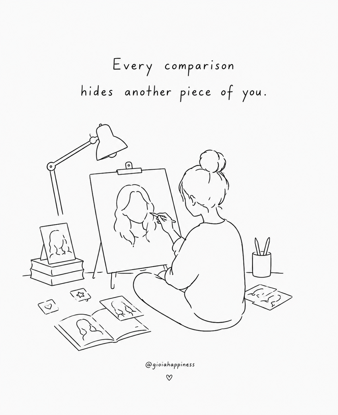 A visual story about self-recognition, creativity, and seeing ourselves beyond comparison.