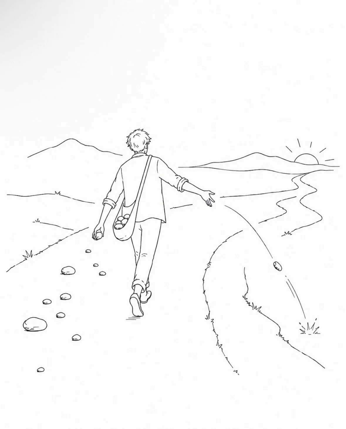 A visual story about carrying, releasing, and learning that both are part of living.