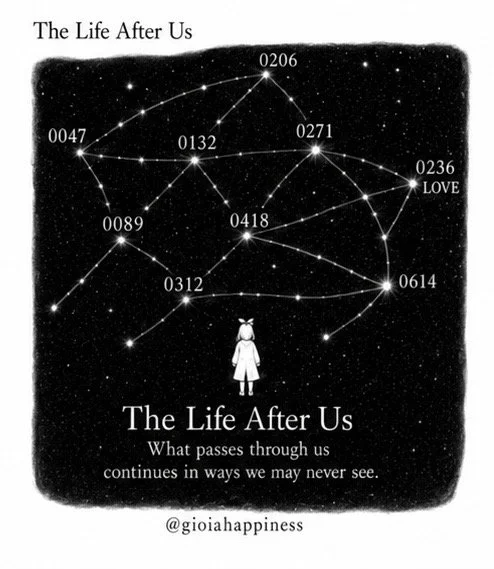 A constellation of human traces continues beyond the individual, exploring memory, connection and what remains of us after we leave.