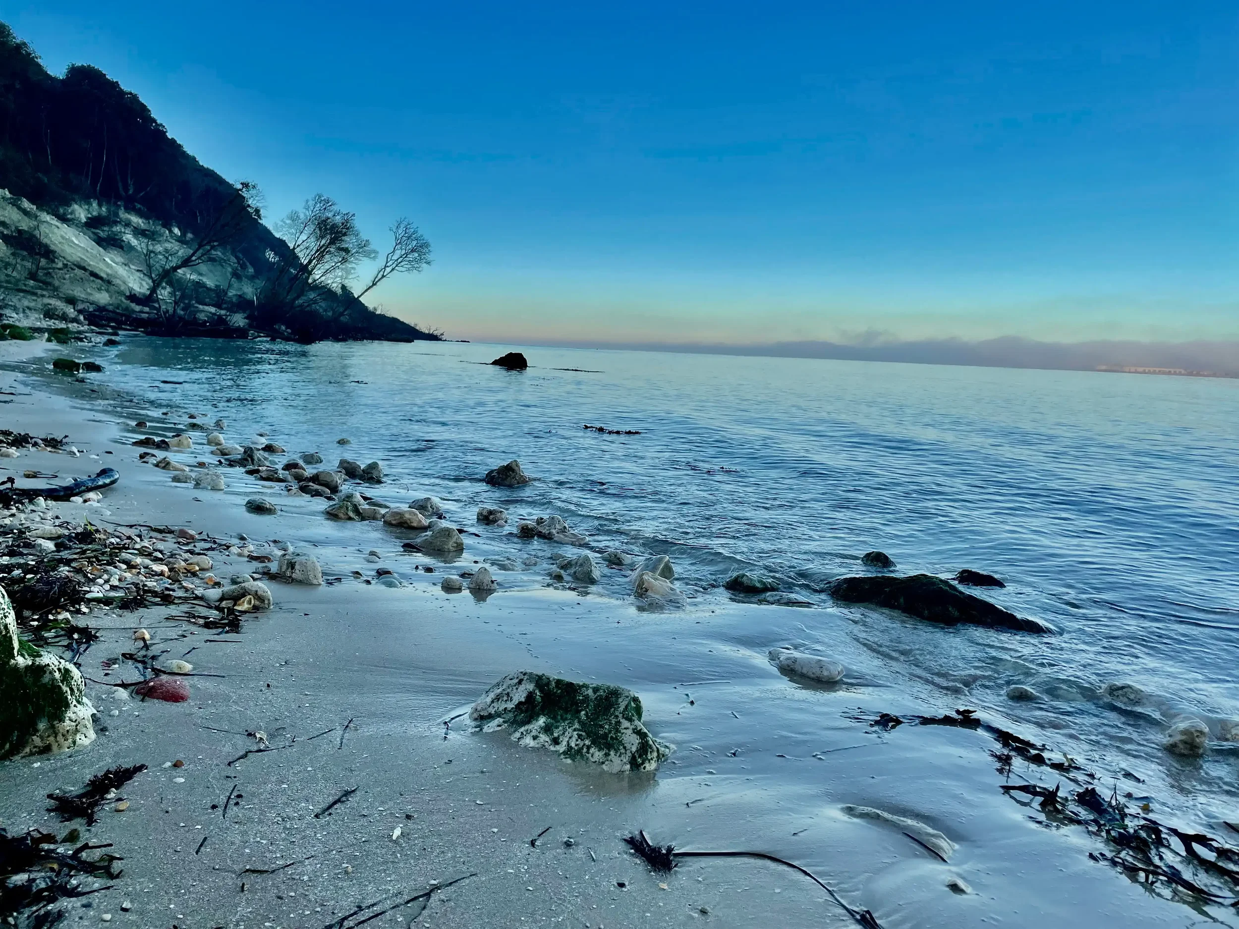 view along the beach
