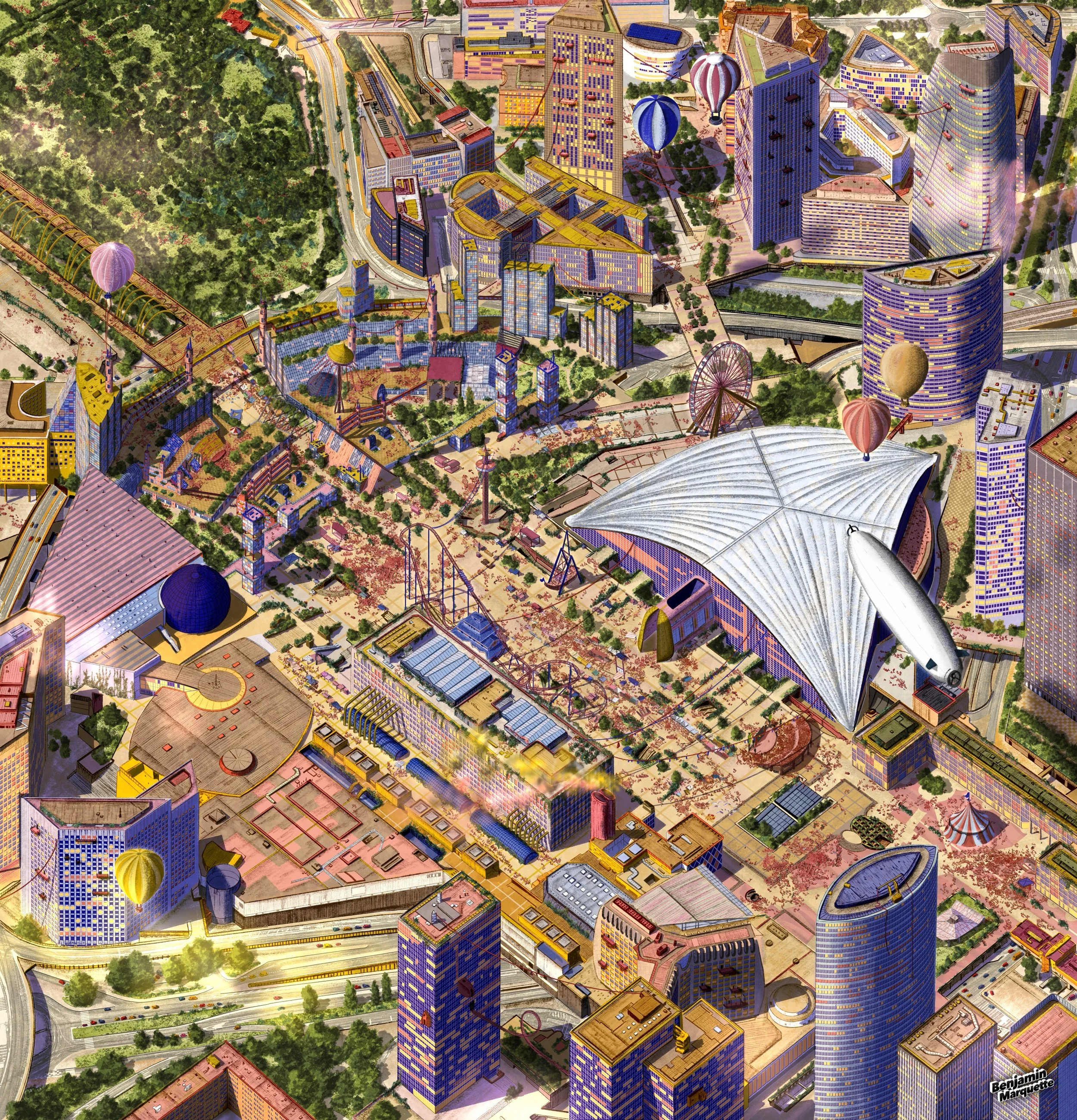 La Défense 2050, un quartier en fête perpétuelle.