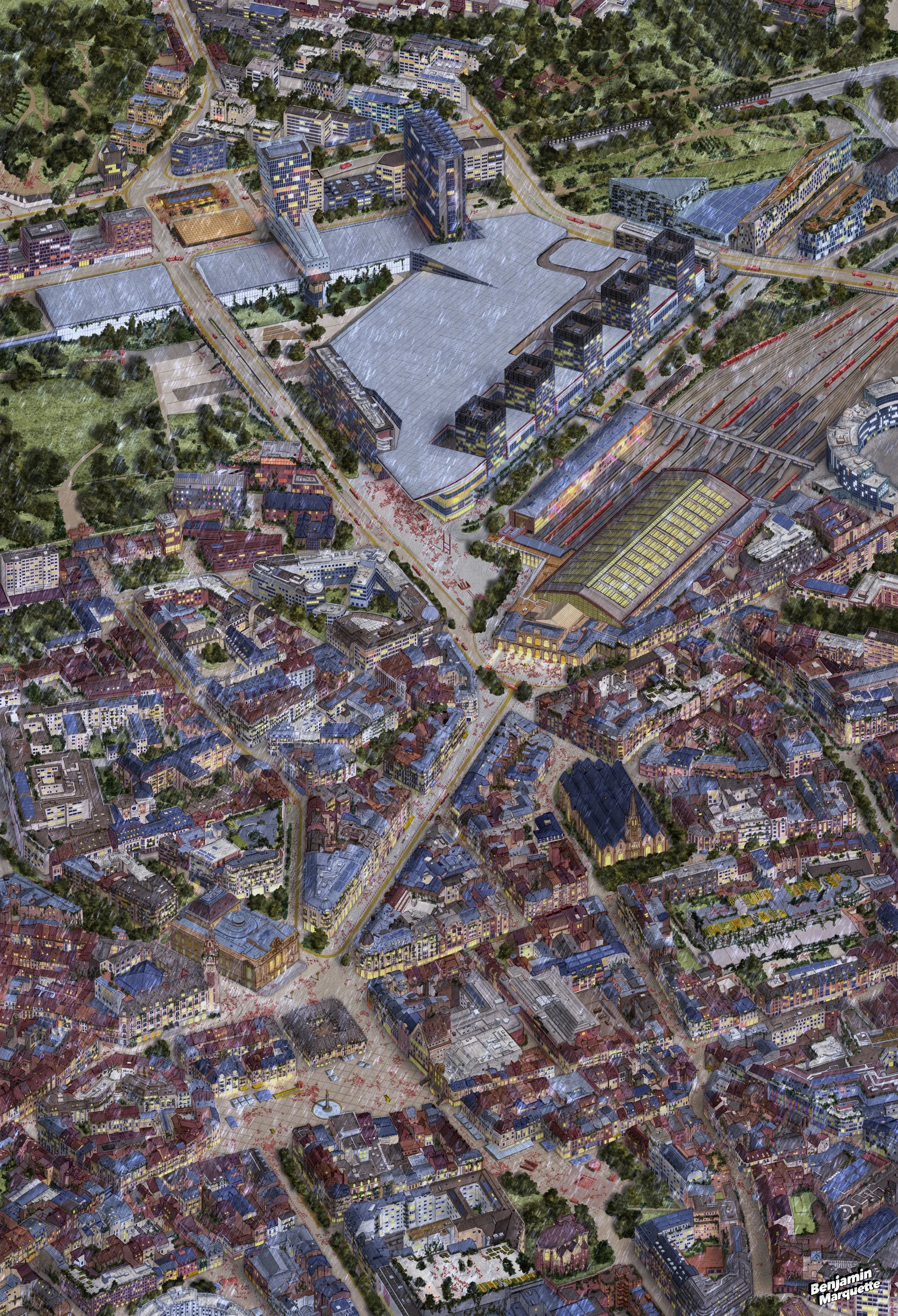 Lille, 1er janvier 2030, 10h. La pluie, c’est le nord.