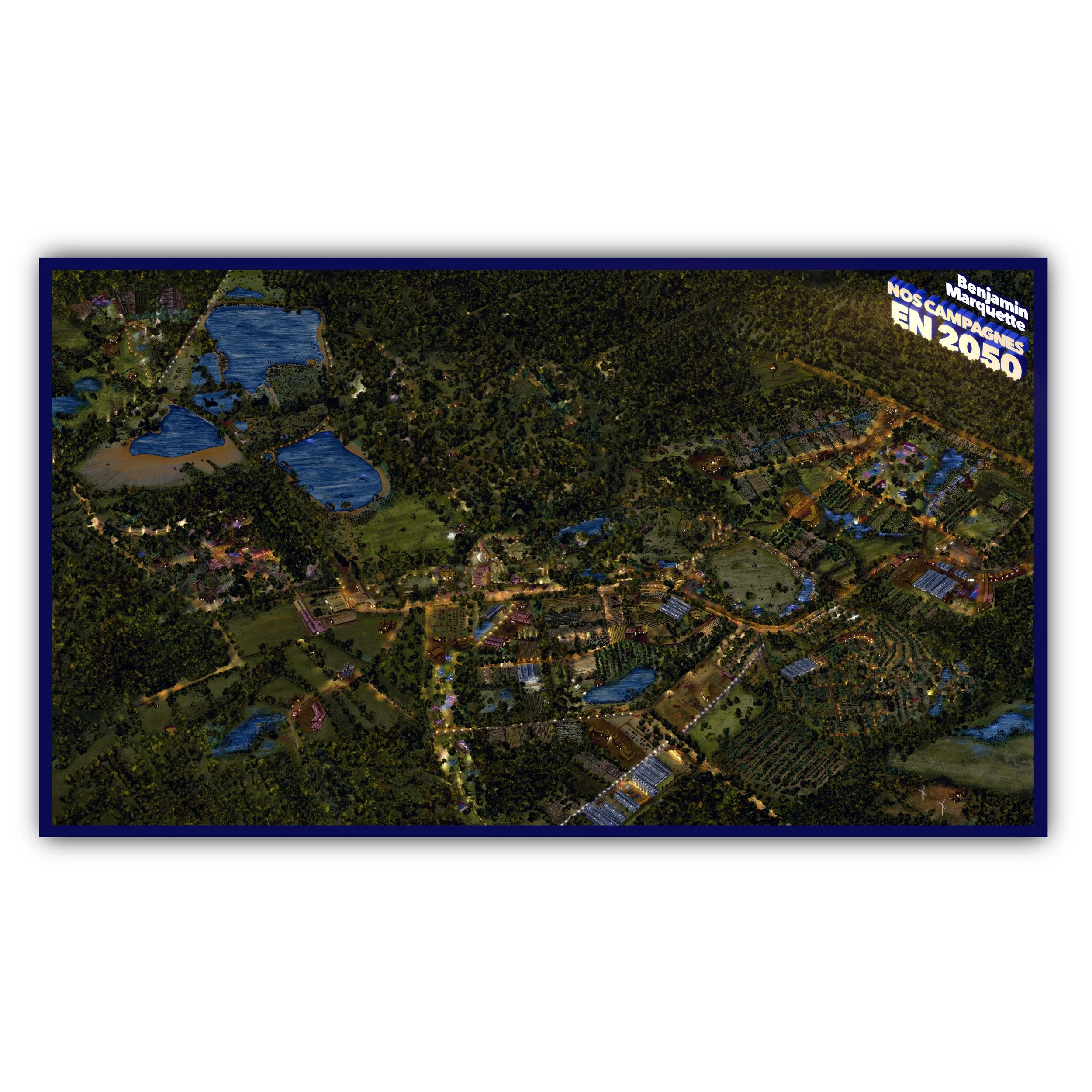 Nos campagnes en 2050 Macro-illustration NUIT (Édition signée & numérotée)