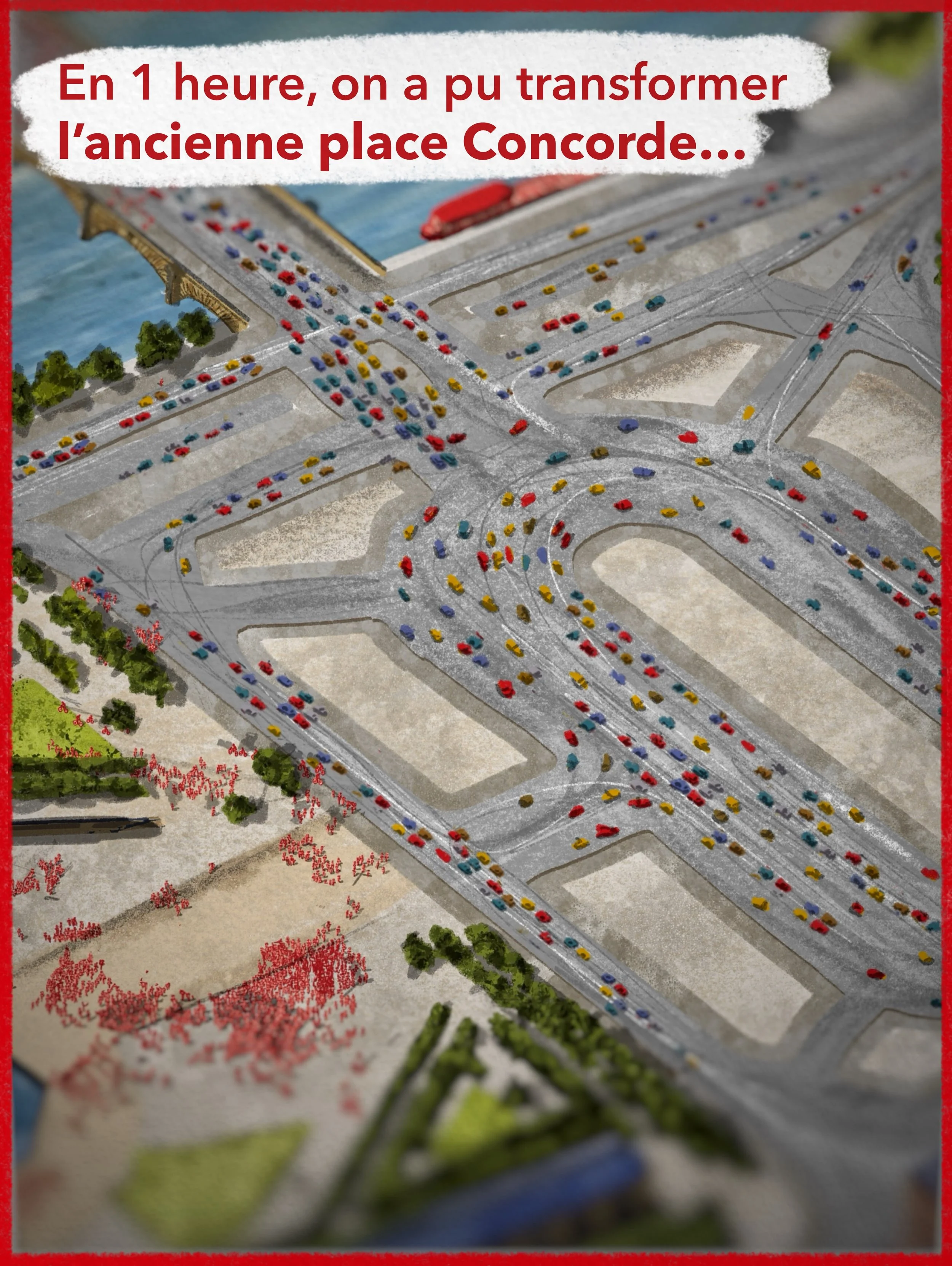 Le réaménagement de la place Concorde en 2050 à Paris 
