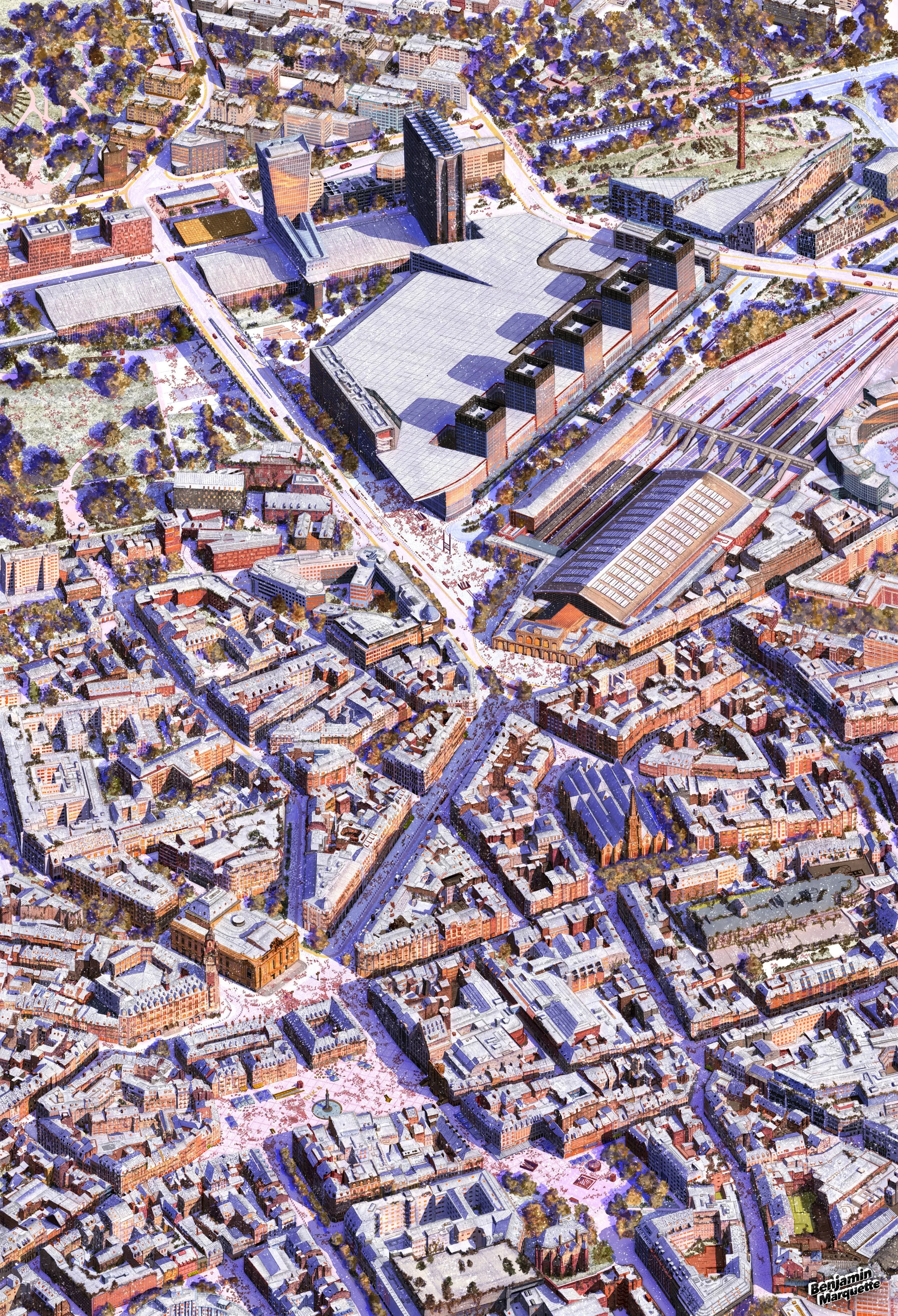 Lille, 17 janvier 2040, 17h. Nous n’avons pas dépassé la barre des +2 degrés de réchauffement, la neige existe encore.