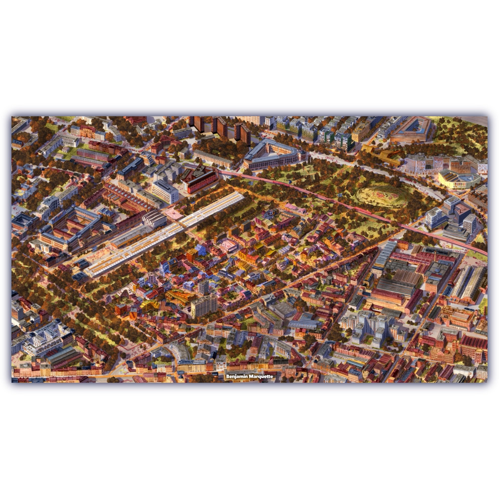 LILLE 2030 (Saint Sauveur) Macro-illustration SOIRÉE (signée & numérotée)