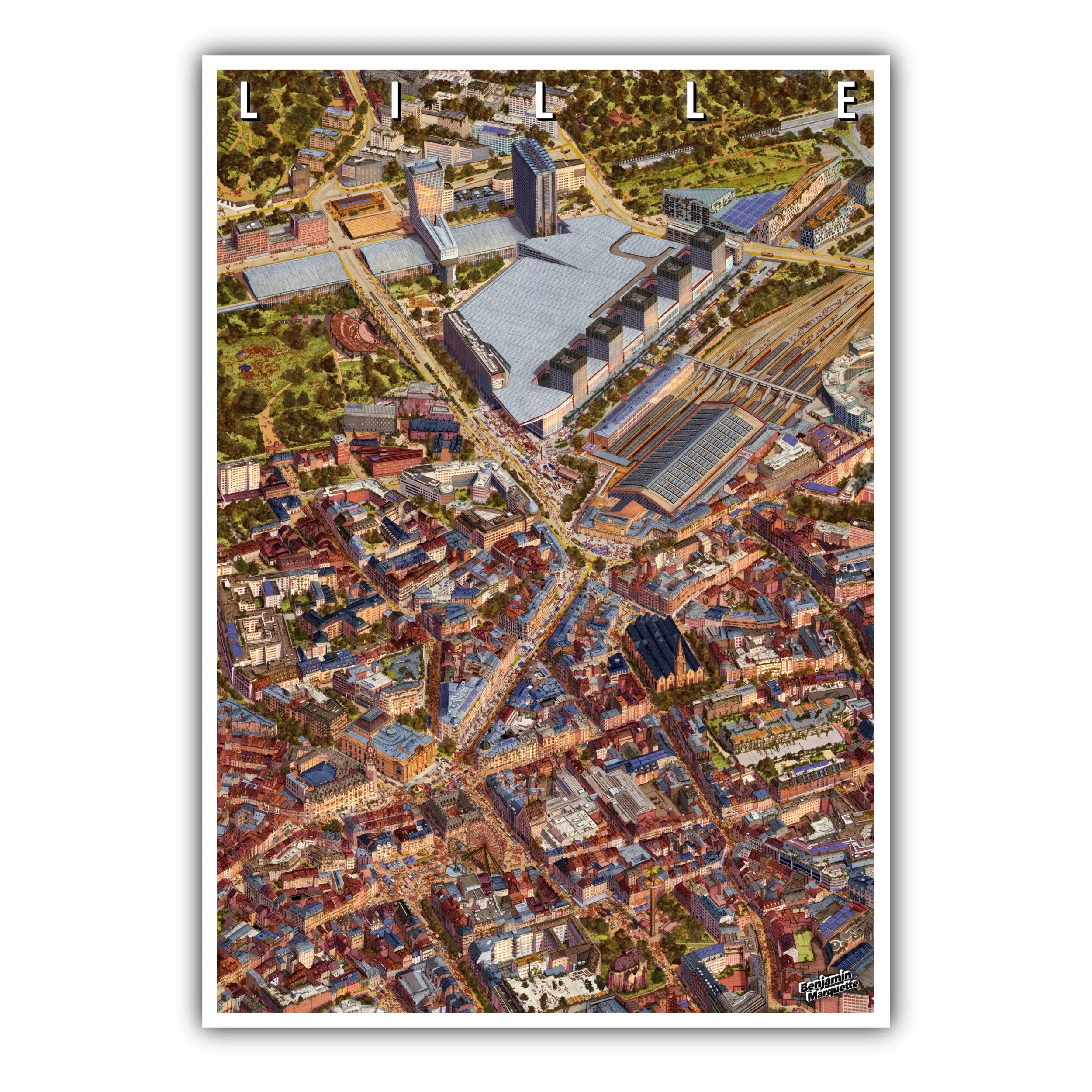 LILLE (Centre) Macro-illustration SOIRÉE D’ÉTÉ (Édition Signée & Numérotée)