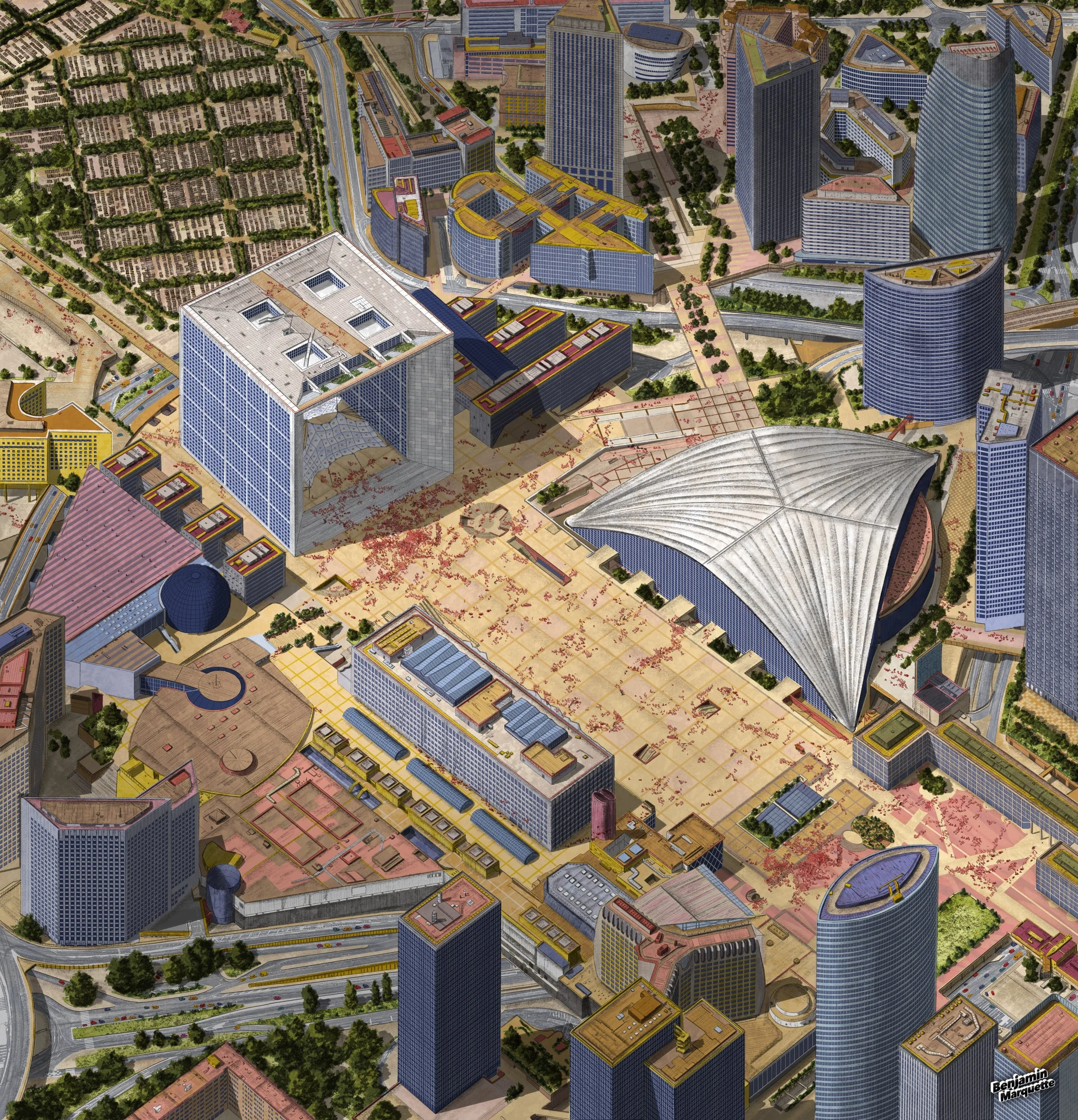 La Défense aujourd’hui, 1er quartier d’affaire européen, en crise. 