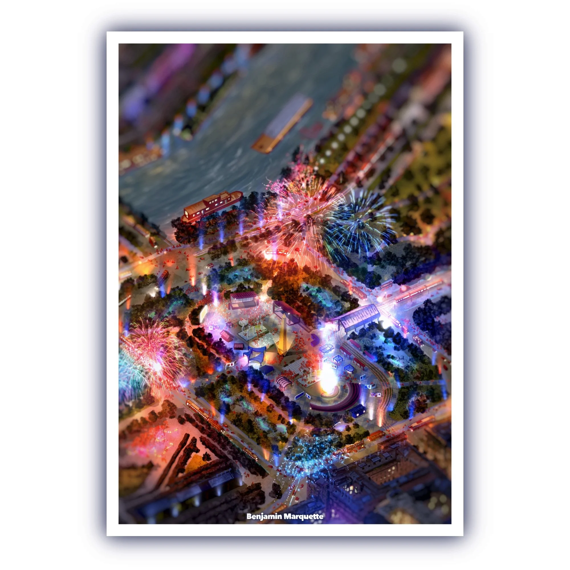 La Place Concorde, PARIS 2050 NUIT (Signée & Numérotée)