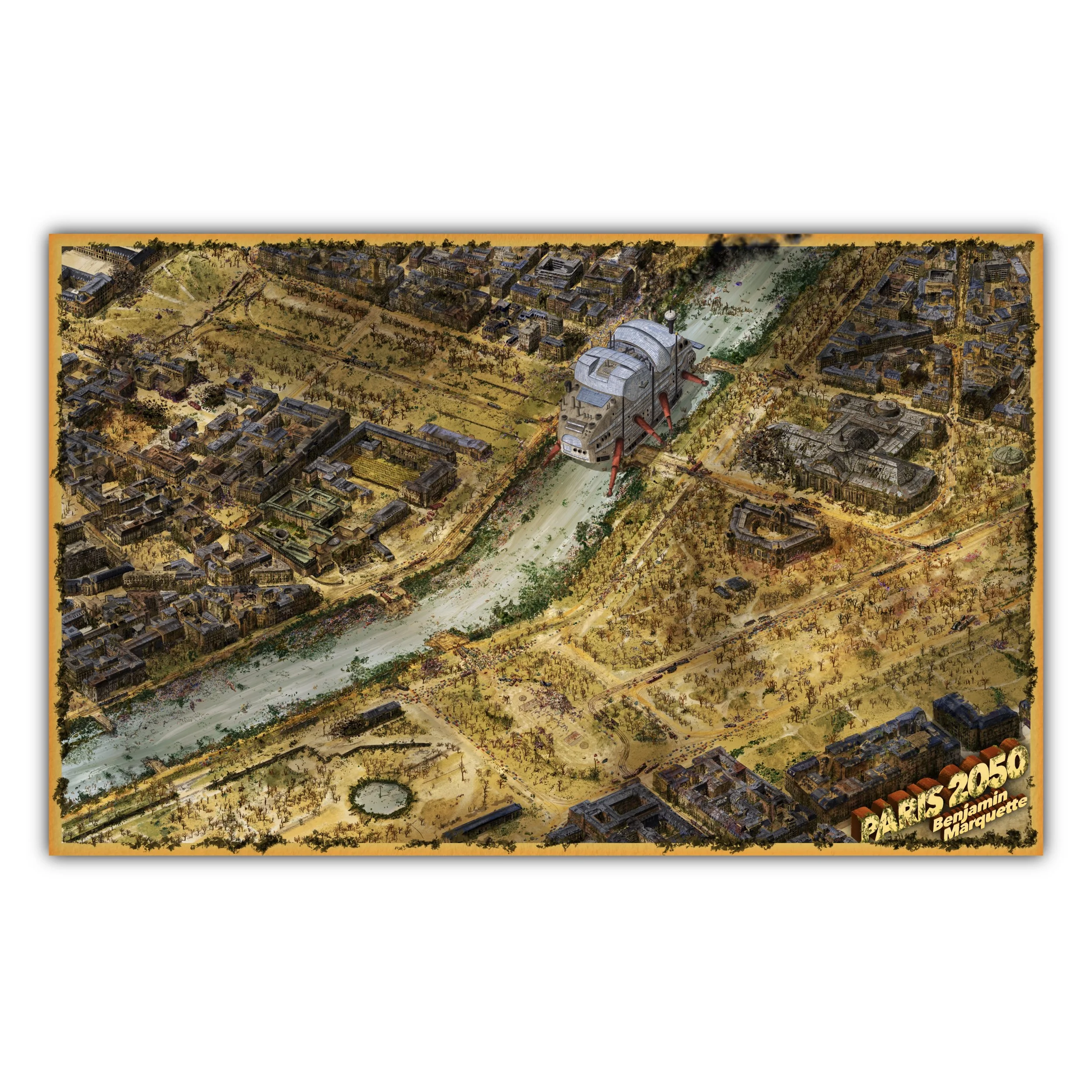 PARIS 2050 (7ème arr.) Macro-illustration DYSTOPIE (Édition signée & numérotée)