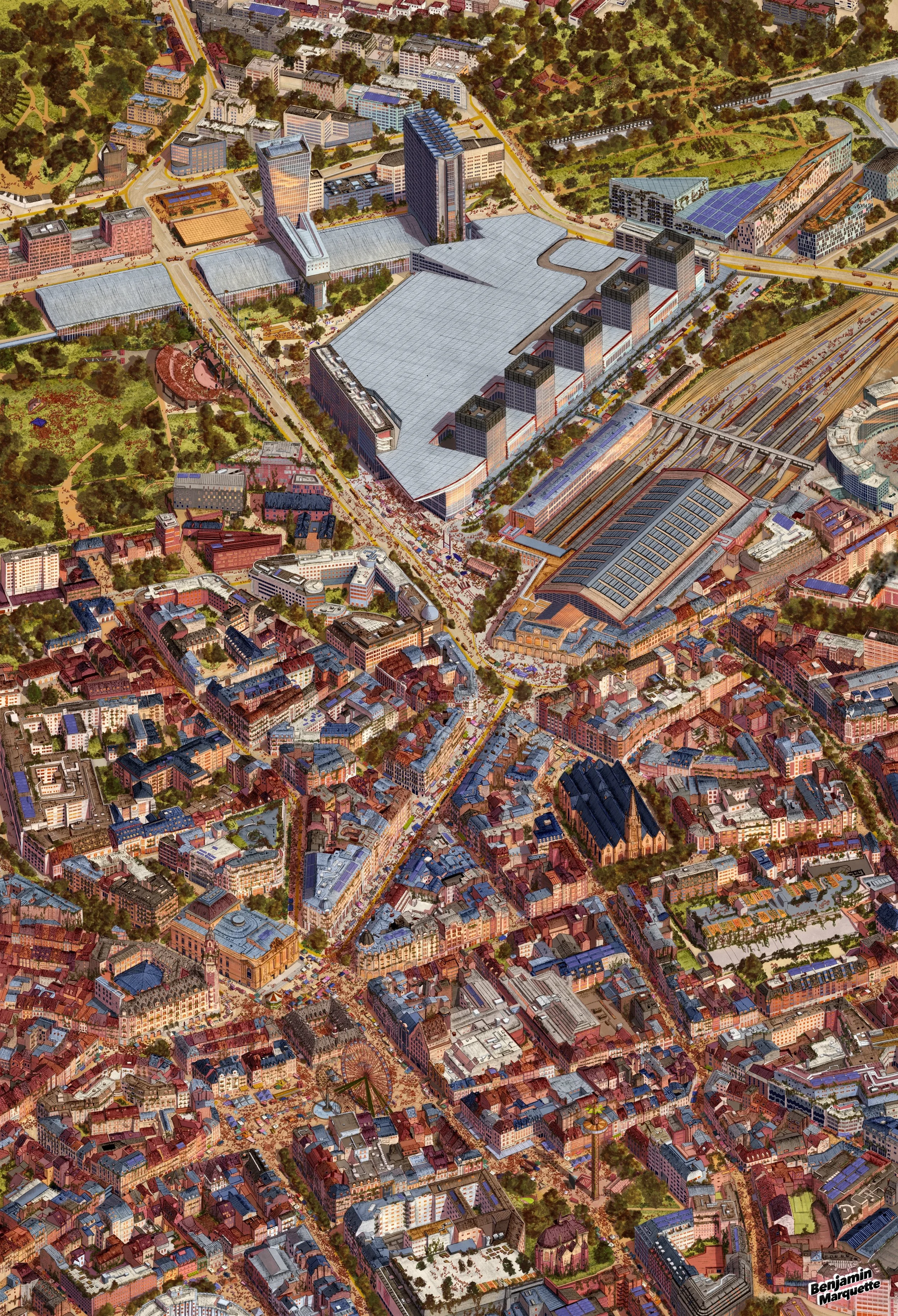 Lille, 15 septembre 2036, 20h. La plus grande braderie d’Europe bat son plein.