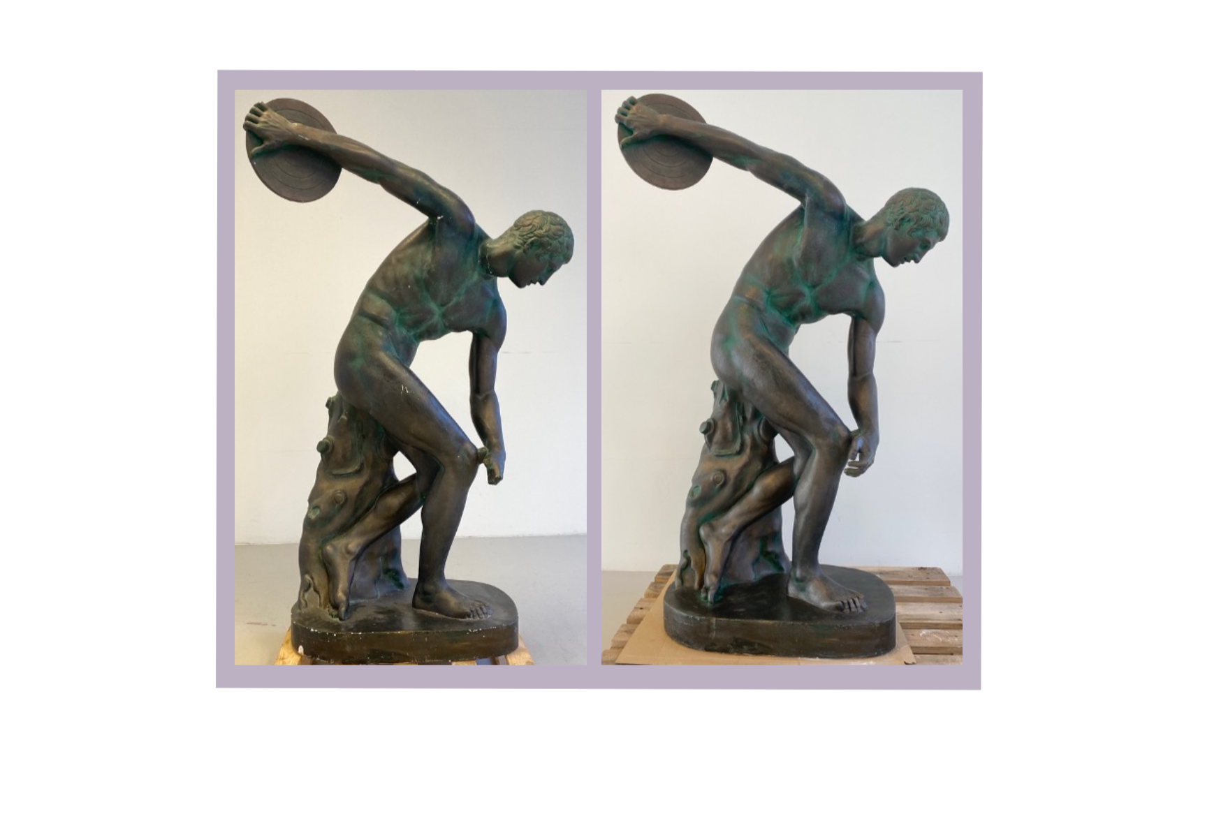 Gipsskulptur Diskuskastaren 