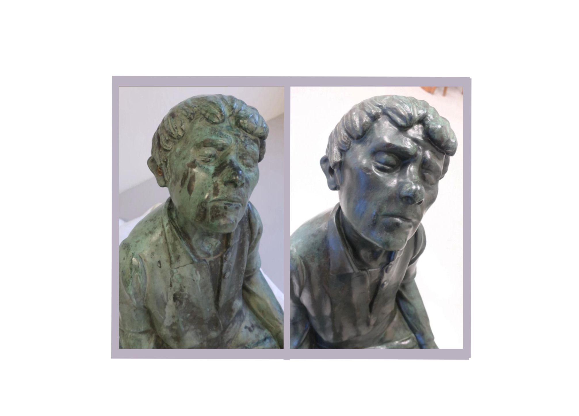 Stagnelius skulptur brons Konservering Kalmar