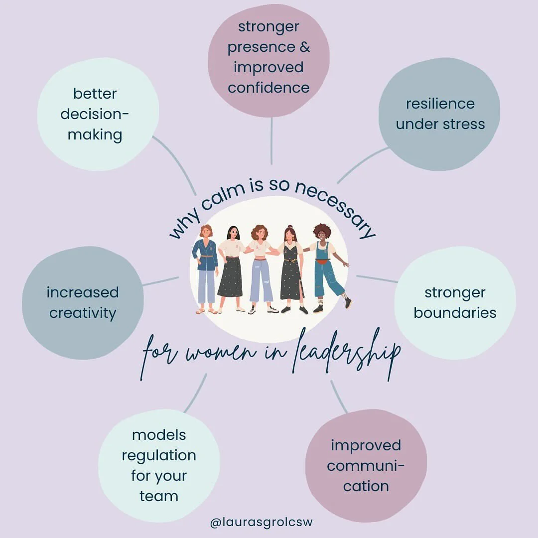 Better decision-making. More creativity. Clearer communication. Stronger boundaries.

For women in leadership, these qualities are imperative. And this is what can happen when you learn how to embrace calm instead of chaos.

That&rsquo;s why I&rsquo;