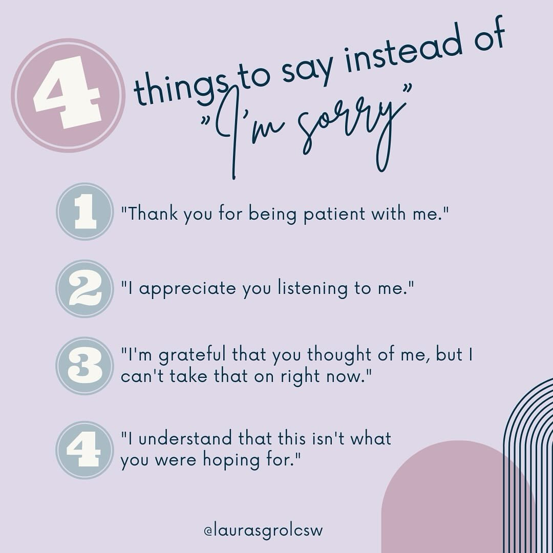 ​How many times have you said &ldquo;I&rsquo;m sorry&rdquo; when you didn&rsquo;t actually do anything wrong? 🤔

We can and should apologize when we&rsquo;ve hurt someone&rsquo;s feelings, or caused harm. But why do we apologize for taking up space?