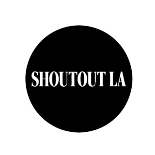 Black circular logo with the text 'SHOUTOUT LA' in the center.