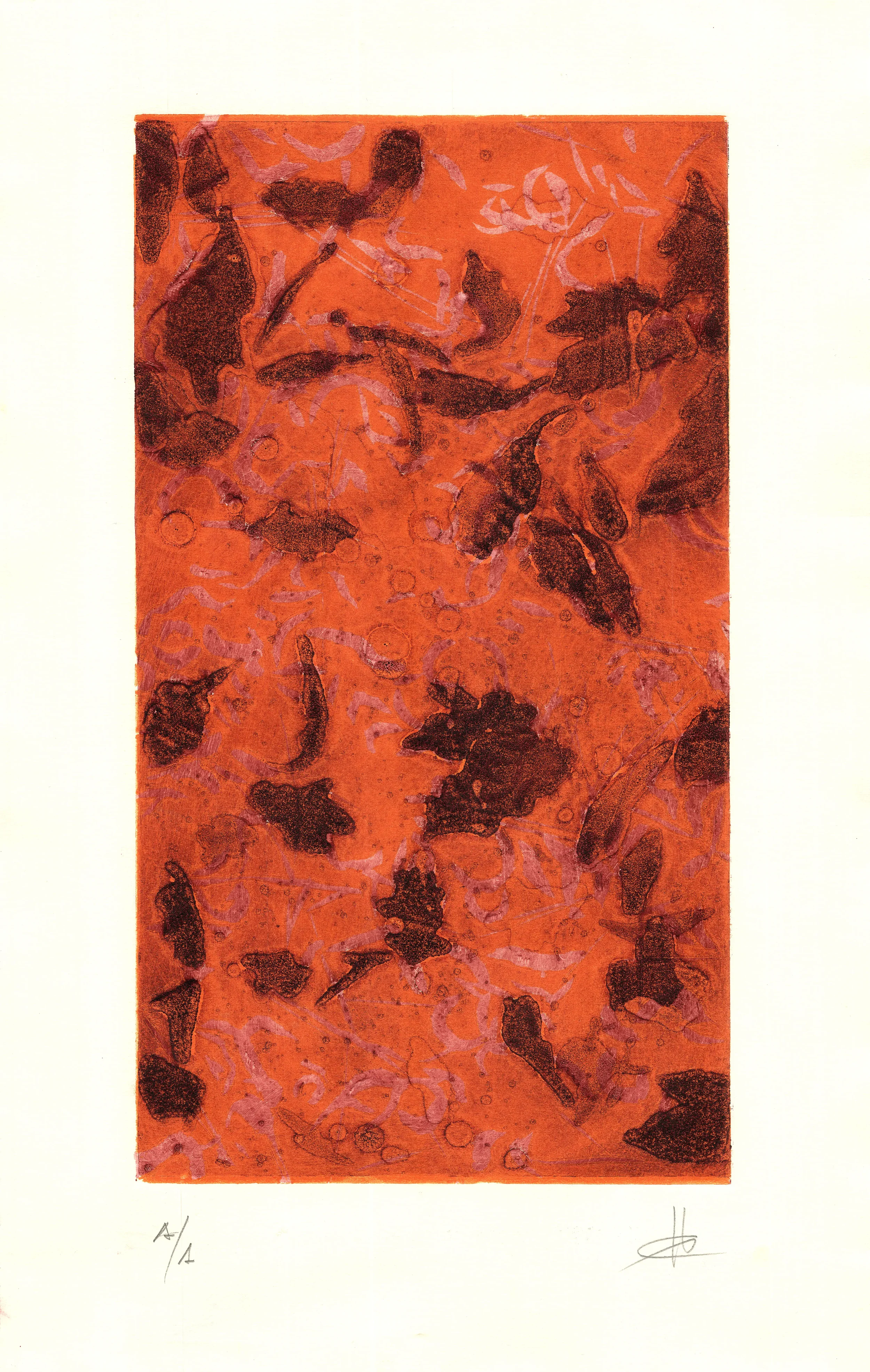 CORPO EN SUSPENSIÓN III
Monotipo
Calcografía, carborundum y punta seca en acetato
40 x 24,5 cm