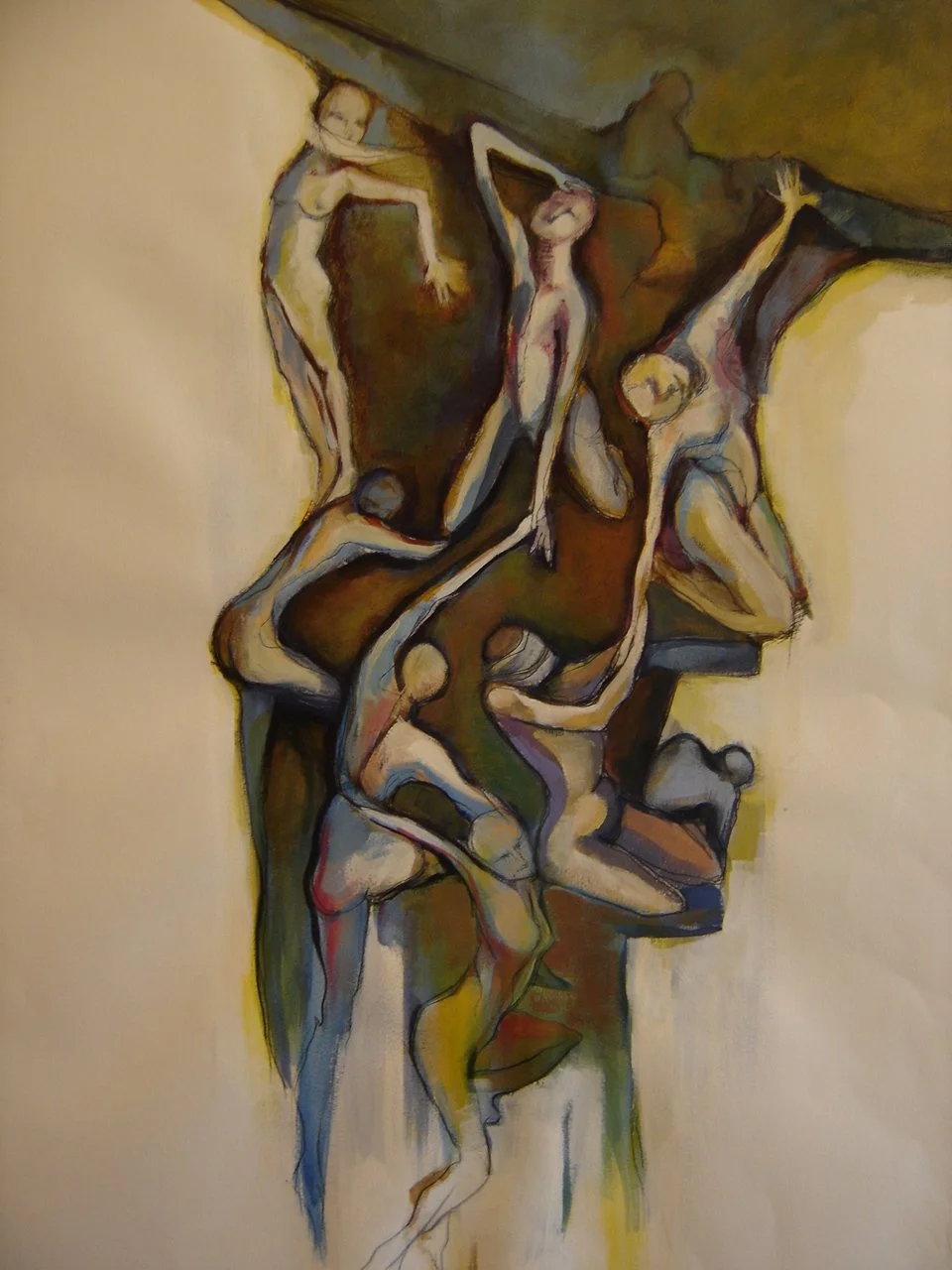 FIGURAS ENLAZADAS II
Acrílico sobre papel
58 x 43,5 cm