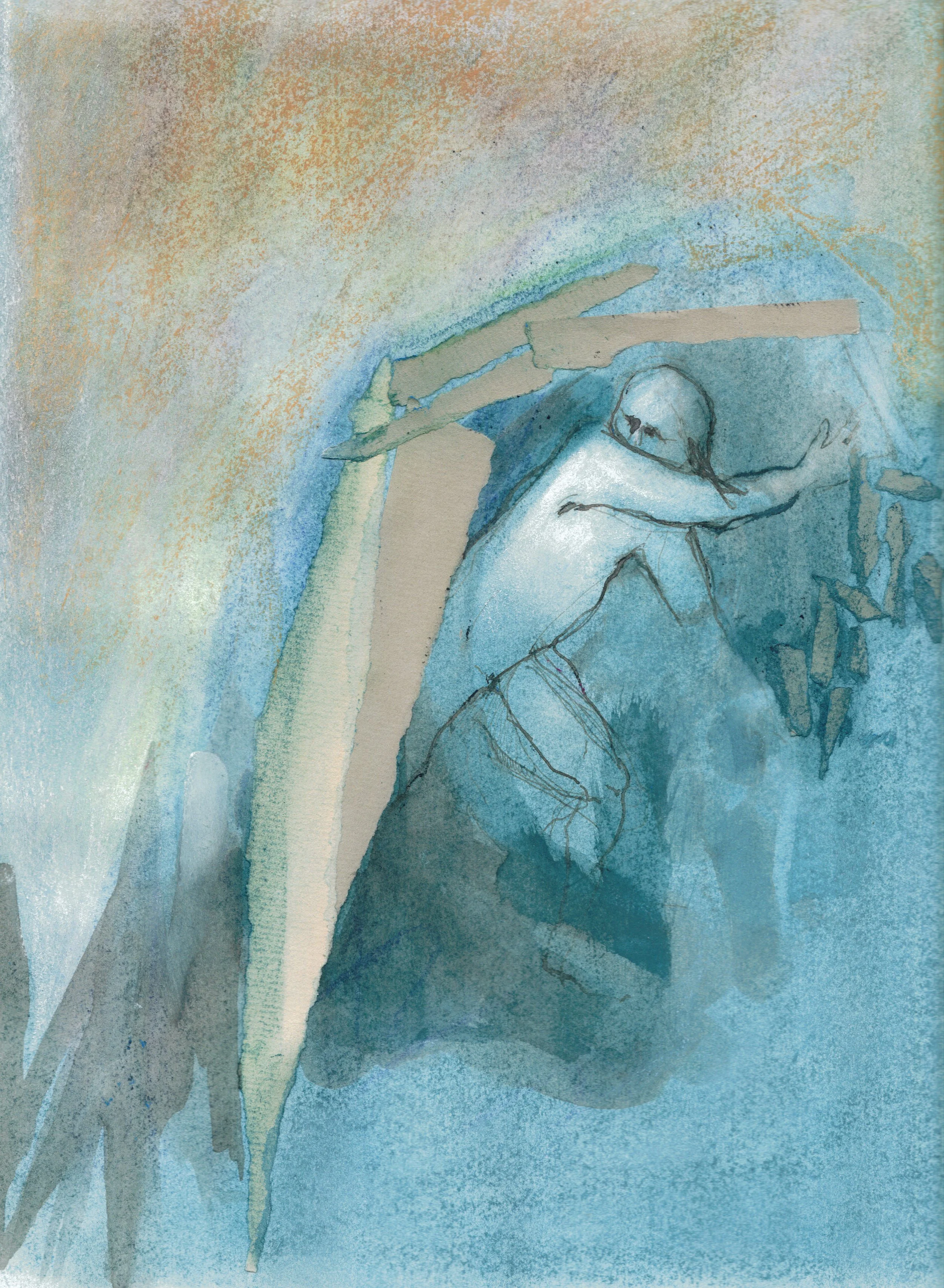 FUXIDA
Collage, tinta y pastel sobre papel
35 X 25 cm