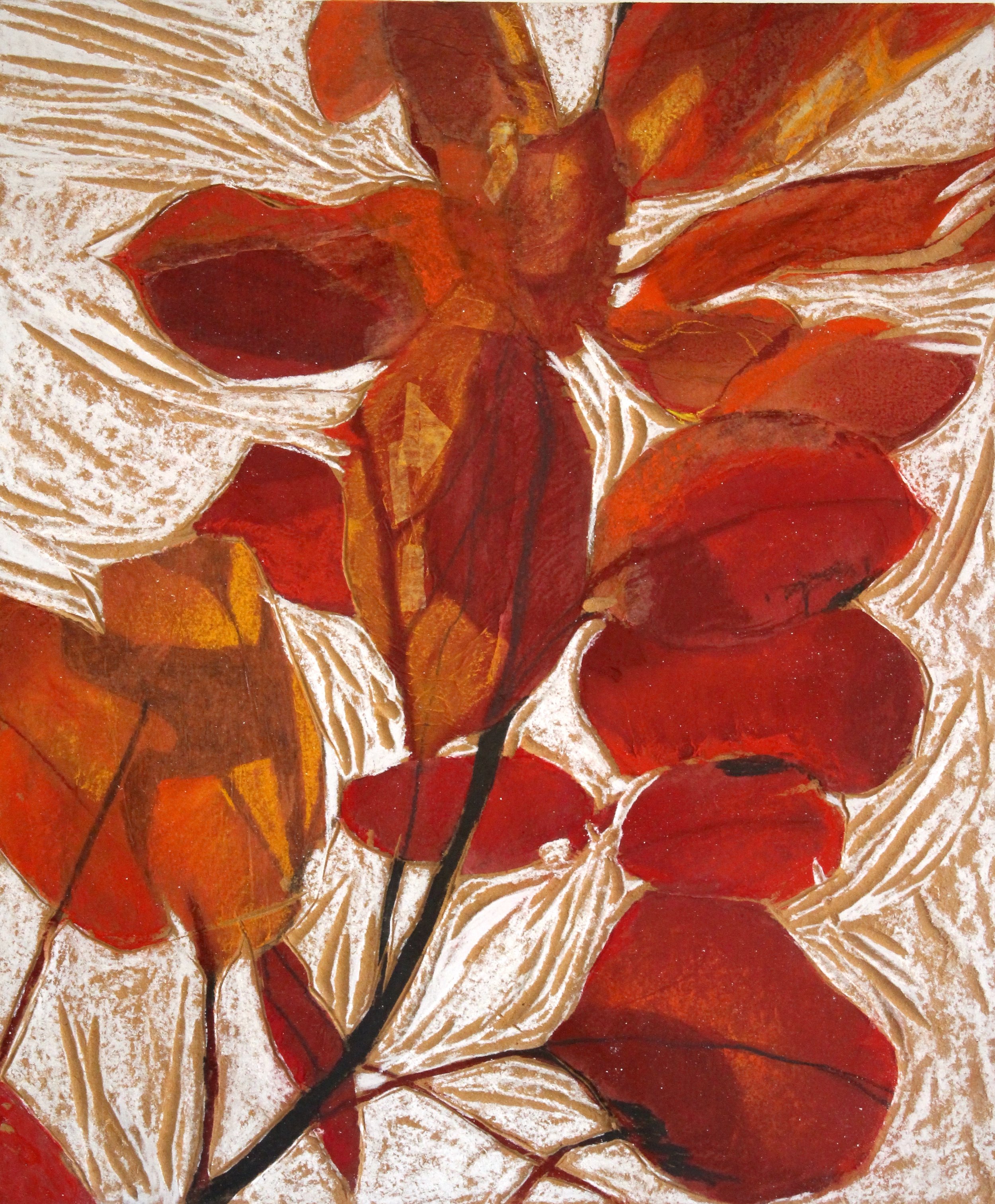 CARTOGRAFÍA VEXETAL III
Collage sobre madera tallada y conté
29 x 24,5