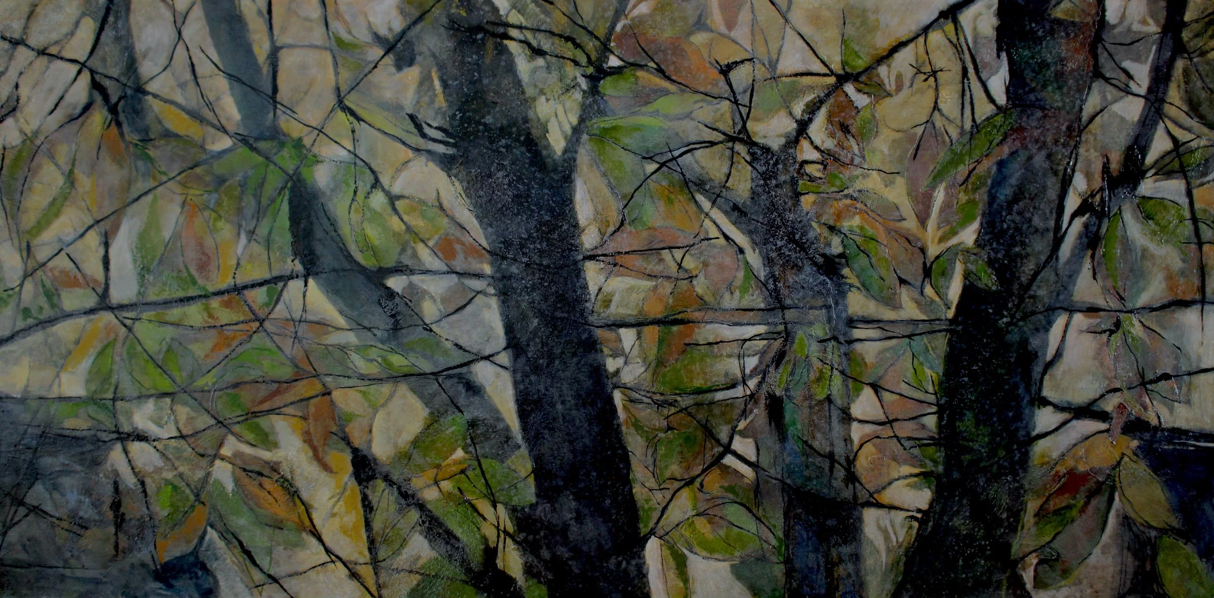 EMBOSCADA  II
Acrílico y óleo sobre madera
70 x 153 cm