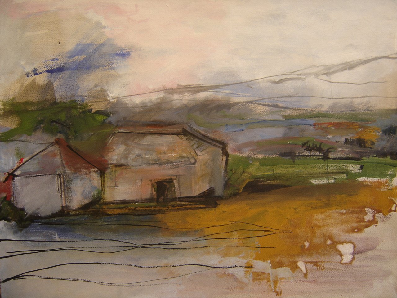 PAISAXE I
Acrílico y tinta sobre papel
50 x 64 cm