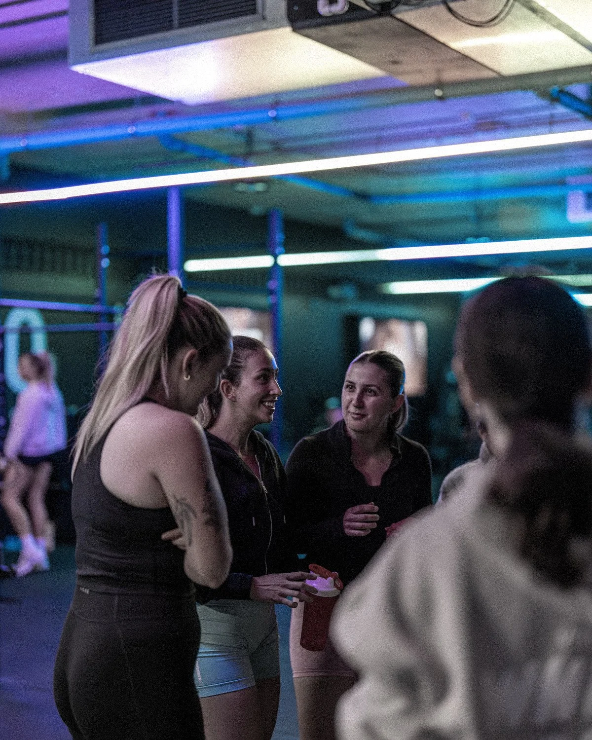 Members catching up after a session at RARE