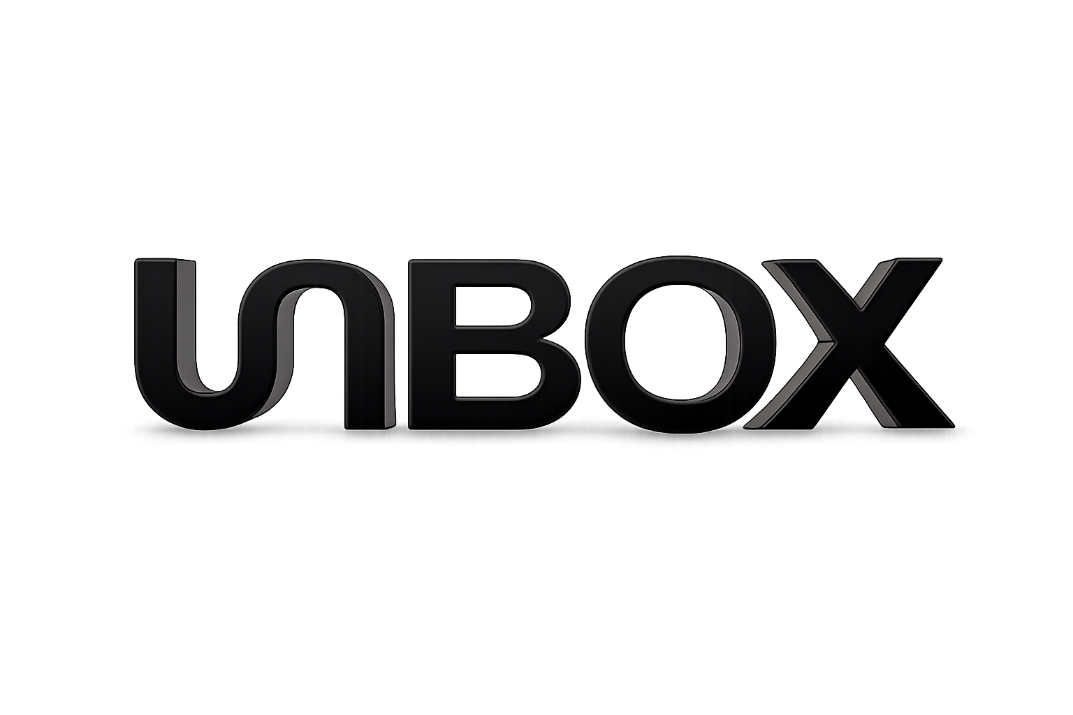 The image features the UBOX logo in large black letters with a colorful, distorted digital background.