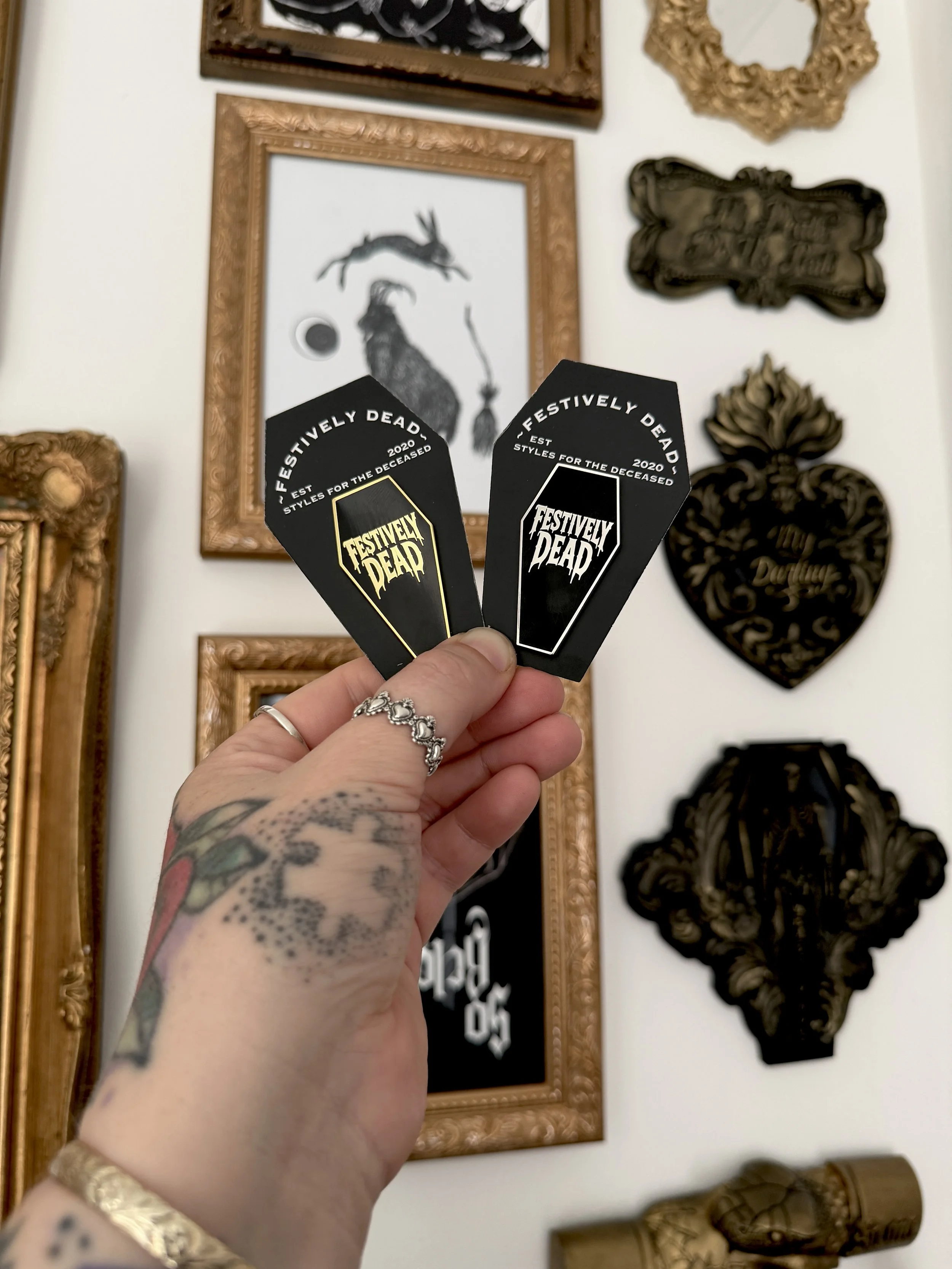 Coffin Enamel Pin