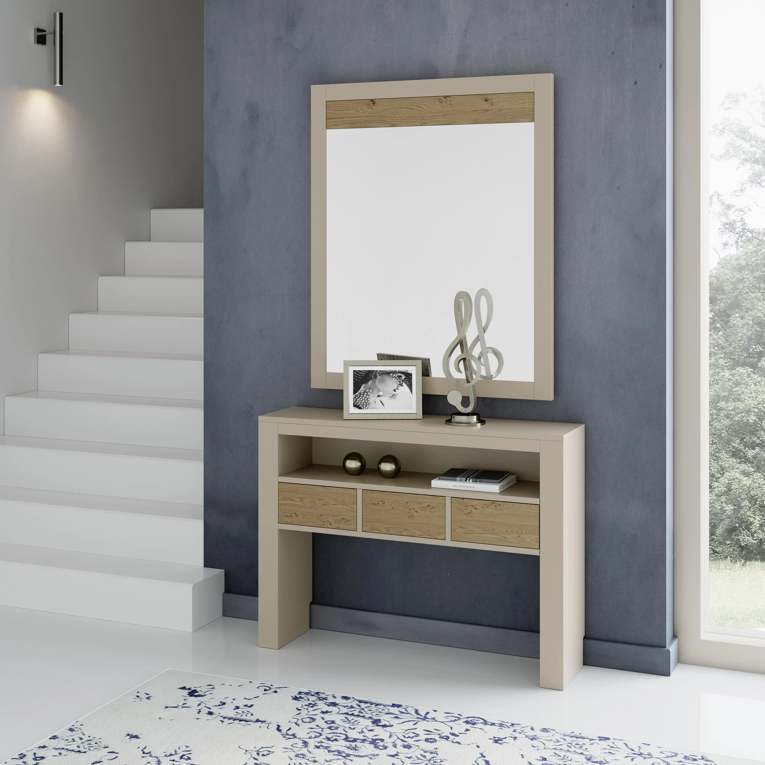 Stilvolles Konsolentisch und Spiegel-Set