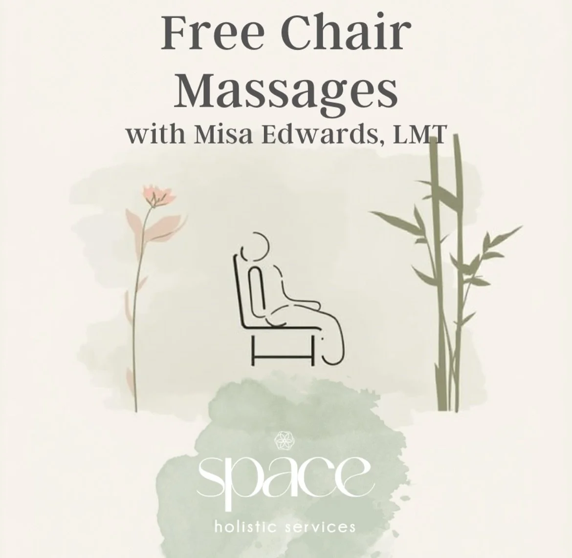 Take a moment for you, on us. 

Free 15-minute chair massages with Misa Edwards, LMT, are available this Sunday from 3:45 to 5:00 pm before the Gong Immersion experience with Tammy Keefer @tammykeefer at 5:30 pm ☁️

Step into Space, exhale, &amp; let